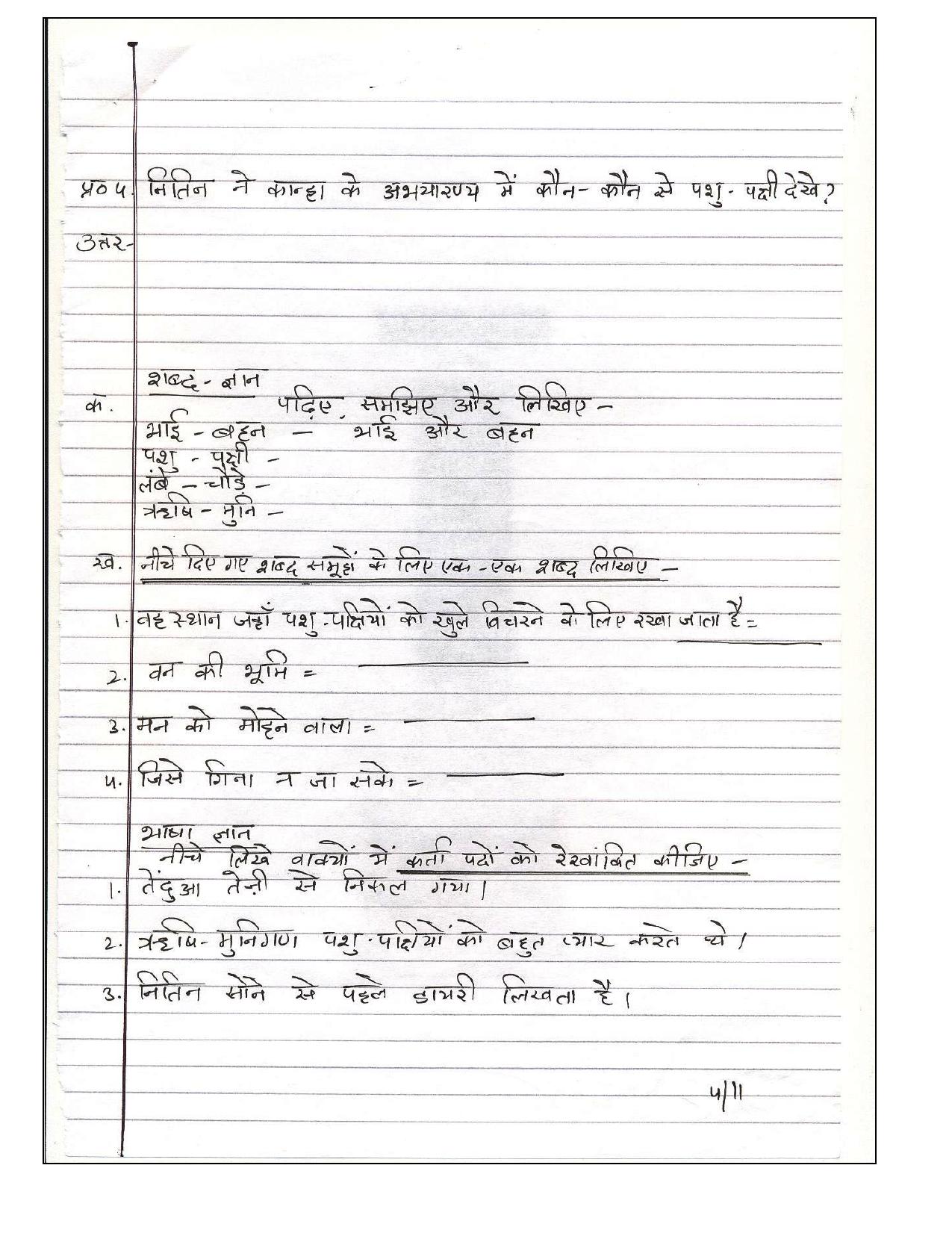 Worksheet for Class 5 Hindi Assignment 47 - Page 4
