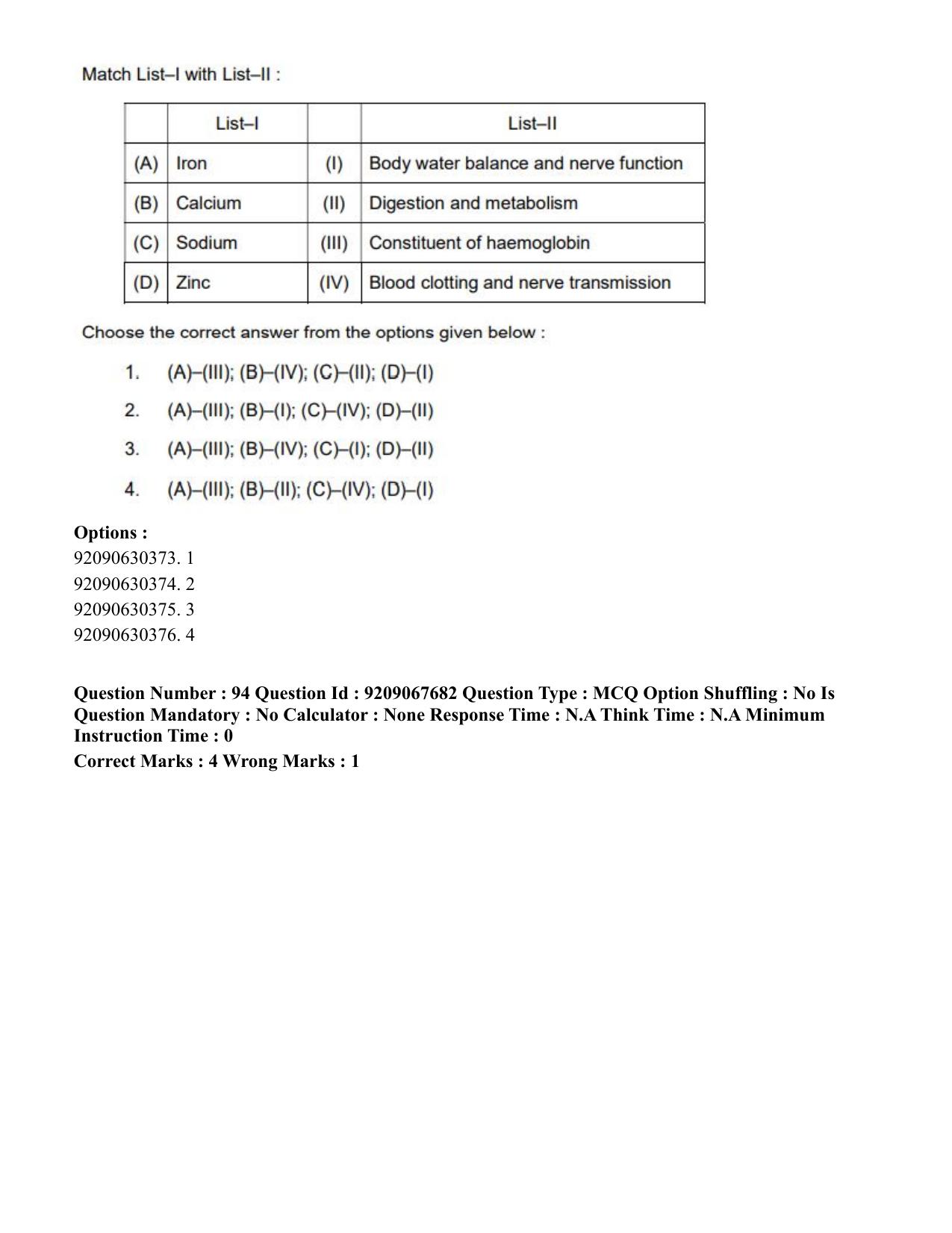 CUET PG 2023: COQP18 – Physical Education (Hindi)-Shift 3 (08-06-2023) Question Paper - Page 100