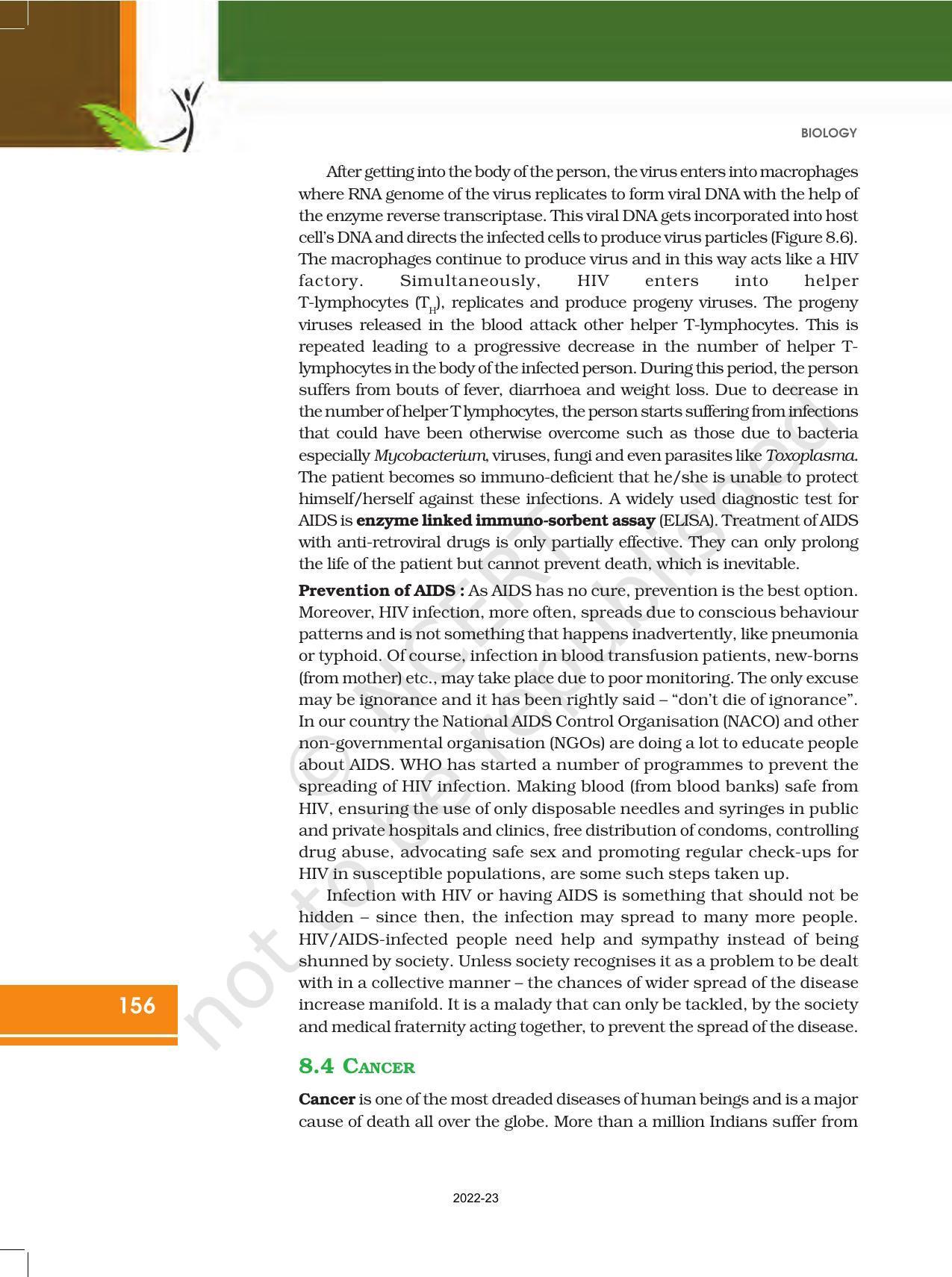 NCERT Book for Class 12 Biology Chapter 8 Human Health and Disease - Page 14