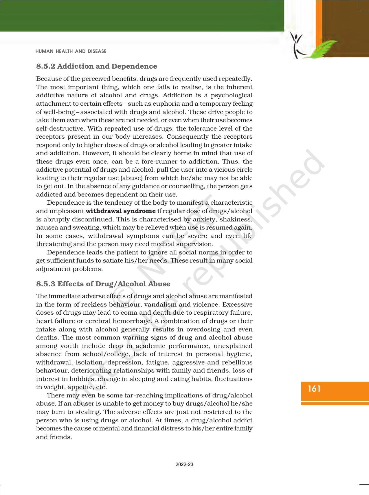 Ncert book for class 12 biology chapter 8 human health and disease