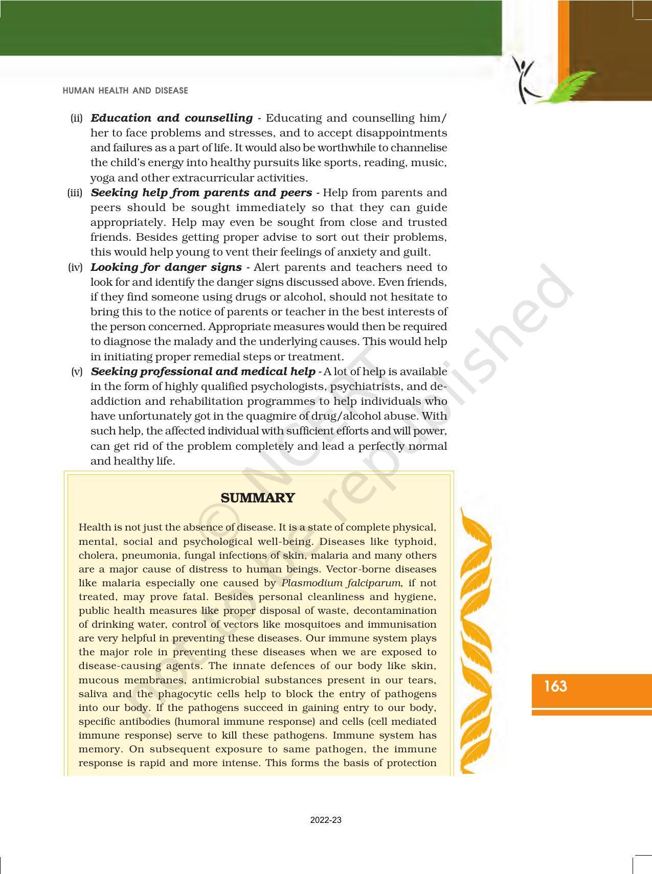 NCERT Book for Class 12 Biology Chapter 8 Human Health and Disease - Page 21
