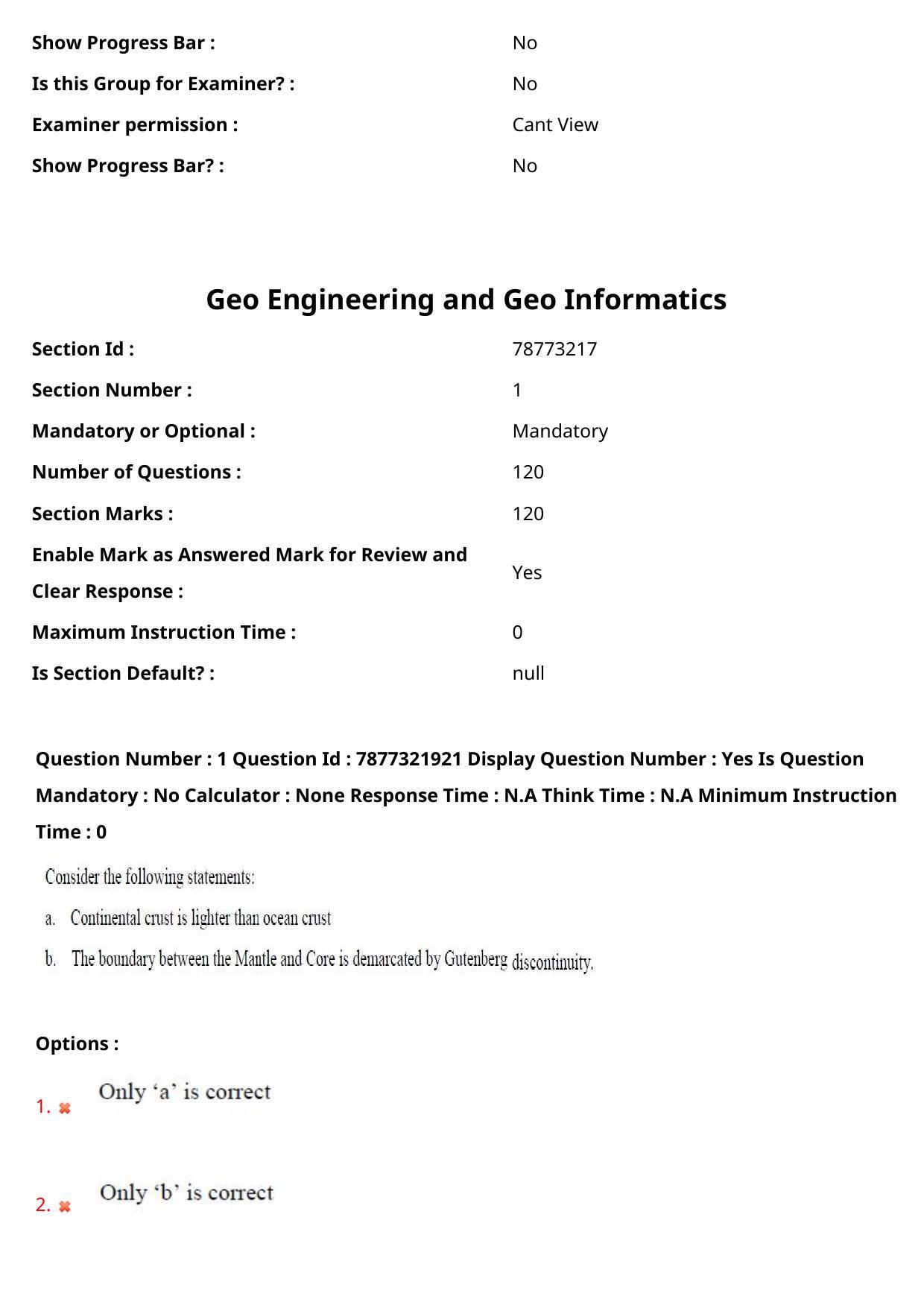 AP PGECET 2023 GG - GEO ENGINEERING & GEO INFORMATICS Question Paper with Preliminary Key - Page 2