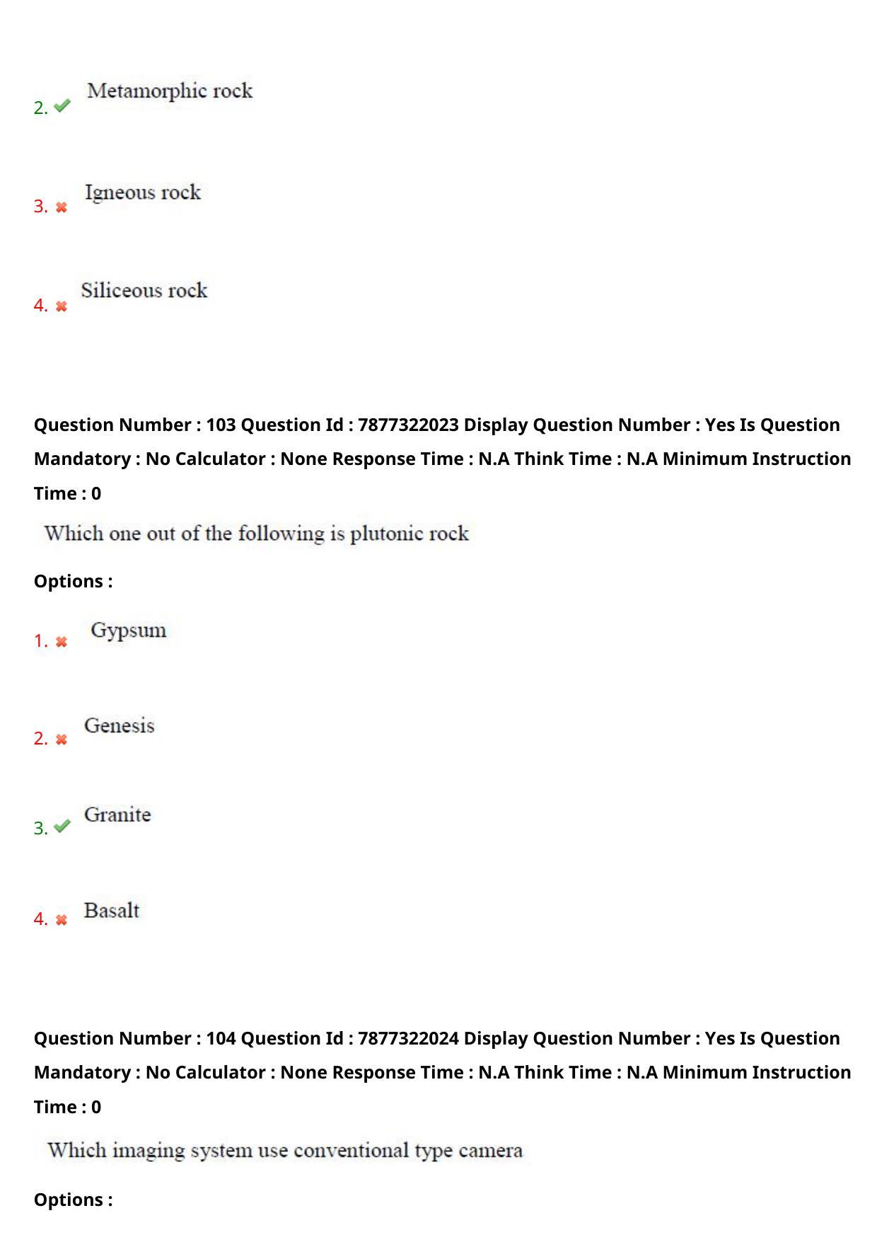 AP PGECET 2023 GG - GEO ENGINEERING & GEO INFORMATICS Question Paper with Preliminary Key - Page 60
