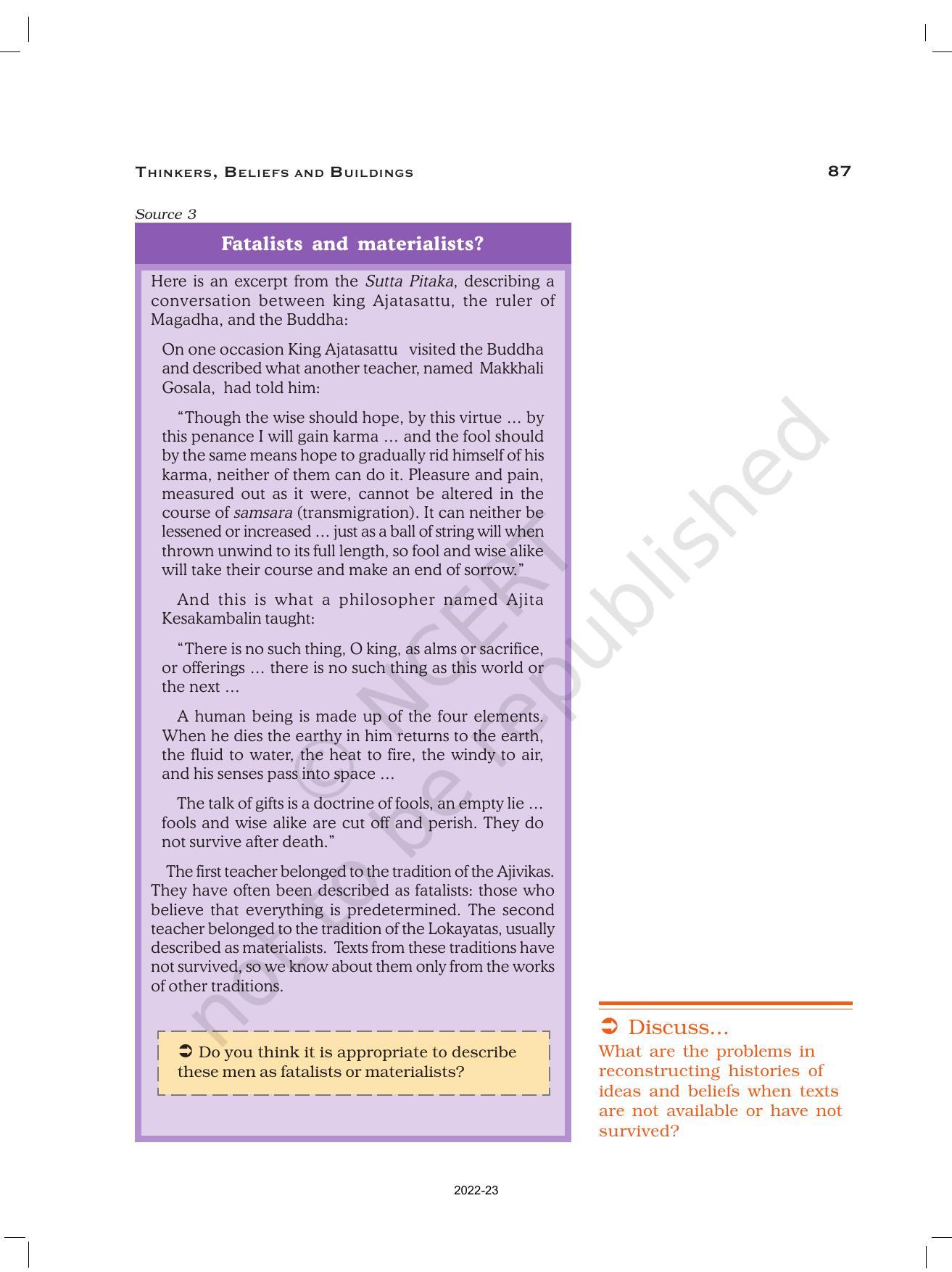 NCERT Book for Class 12 History (Part-1) Chapter 4 Thinkers, Beliefs, and Buildings - Page 6
