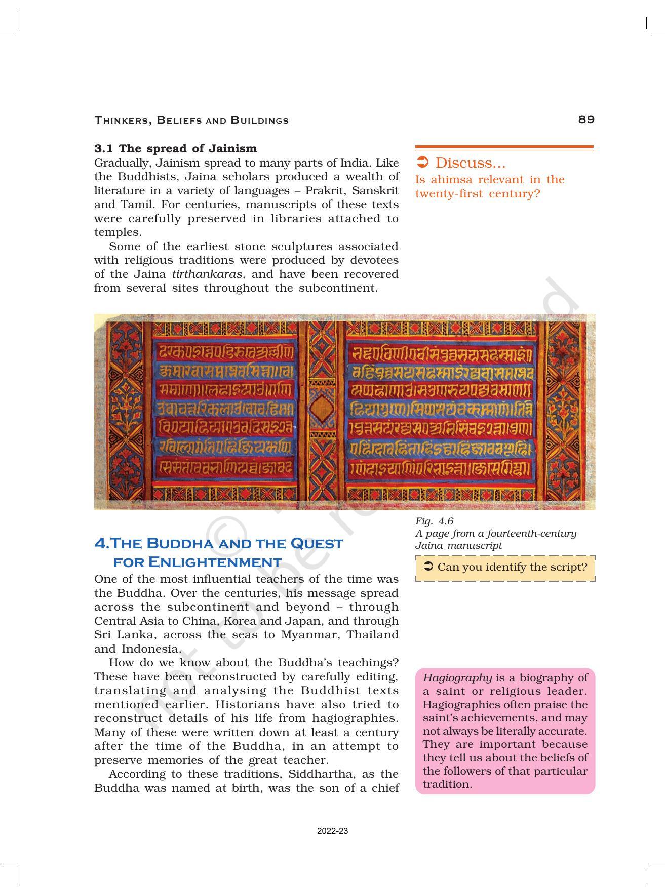 NCERT Book for Class 12 History (Part-1) Chapter 4 Thinkers, Beliefs, and Buildings - Page 8