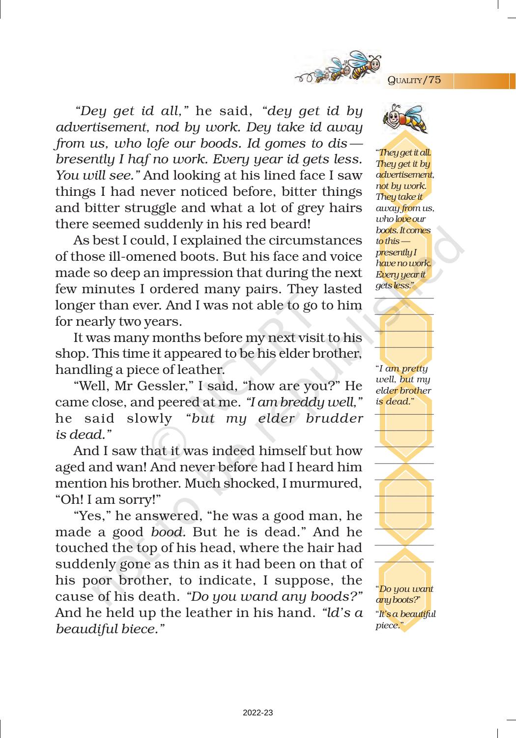 NCERT Book for Class 7 English (Honeycomb): Chapter 5-Quality - Page 5