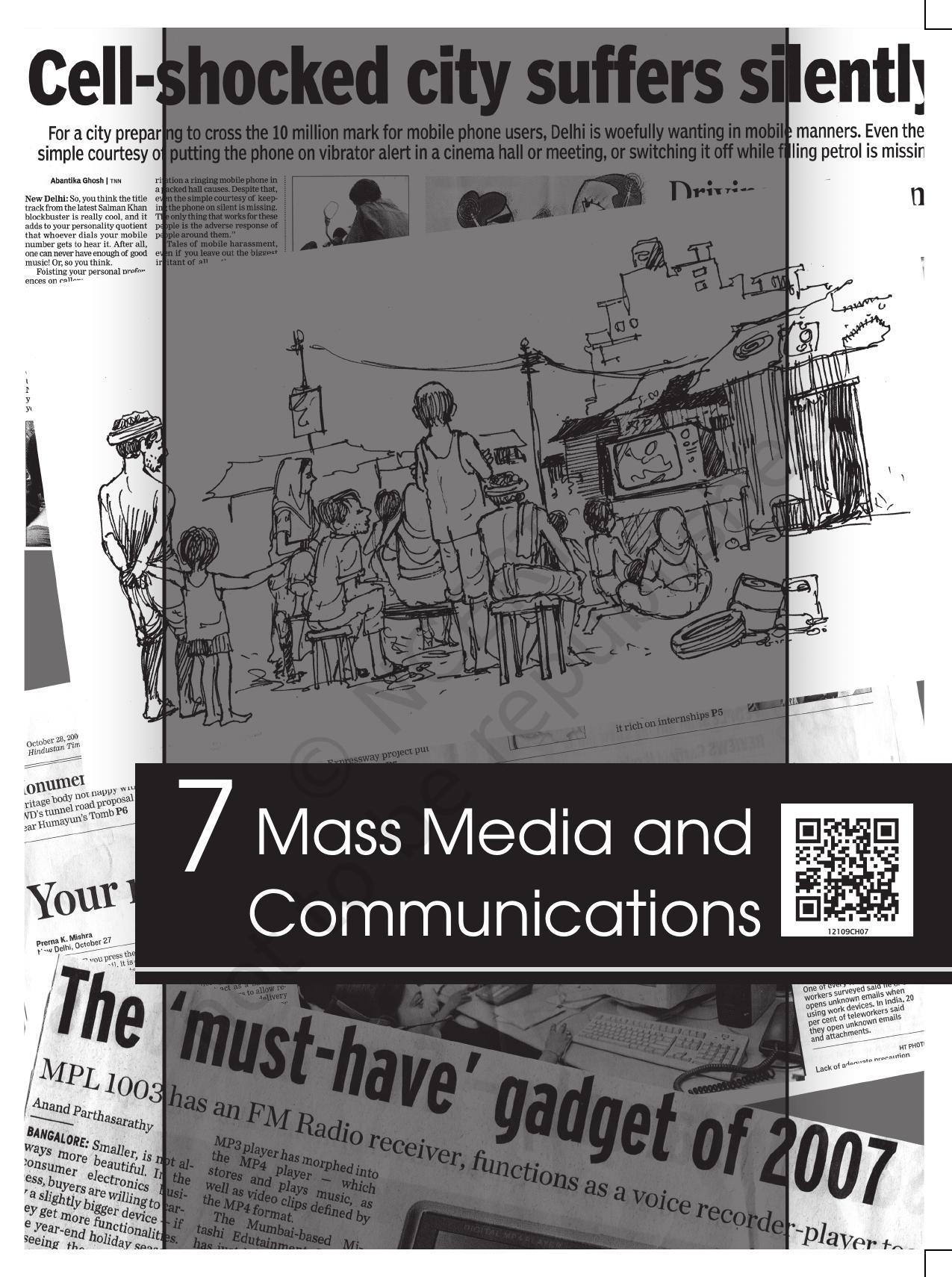 NCERT Book for Class 12 Sociology (Social Change and Development in India) Chapter 7 Mass Media and Communications - Page 1