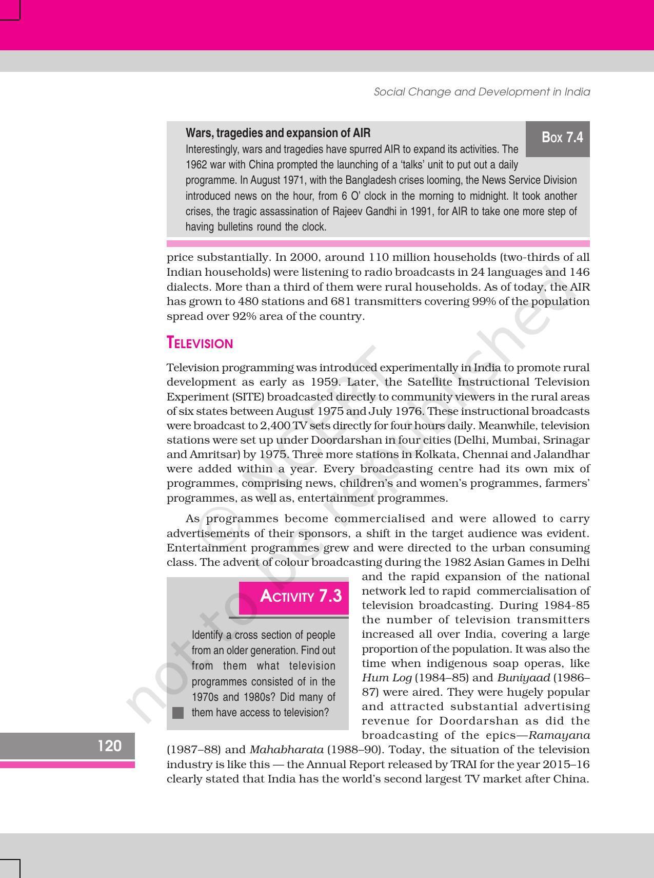 NCERT Book for Class 12 Sociology (Social Change and Development in India) Chapter 7 Mass Media and Communications - Page 8