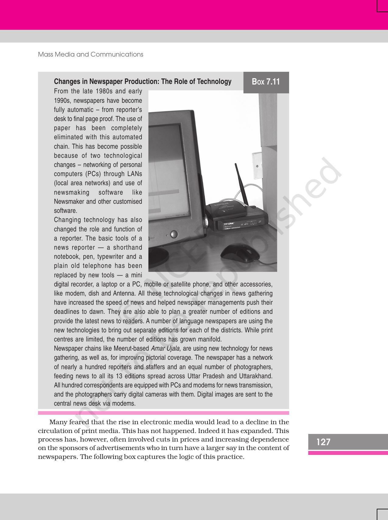 NCERT Book for Class 12 Sociology (Social Change and Development in India) Chapter 7 Mass Media and Communications - Page 15