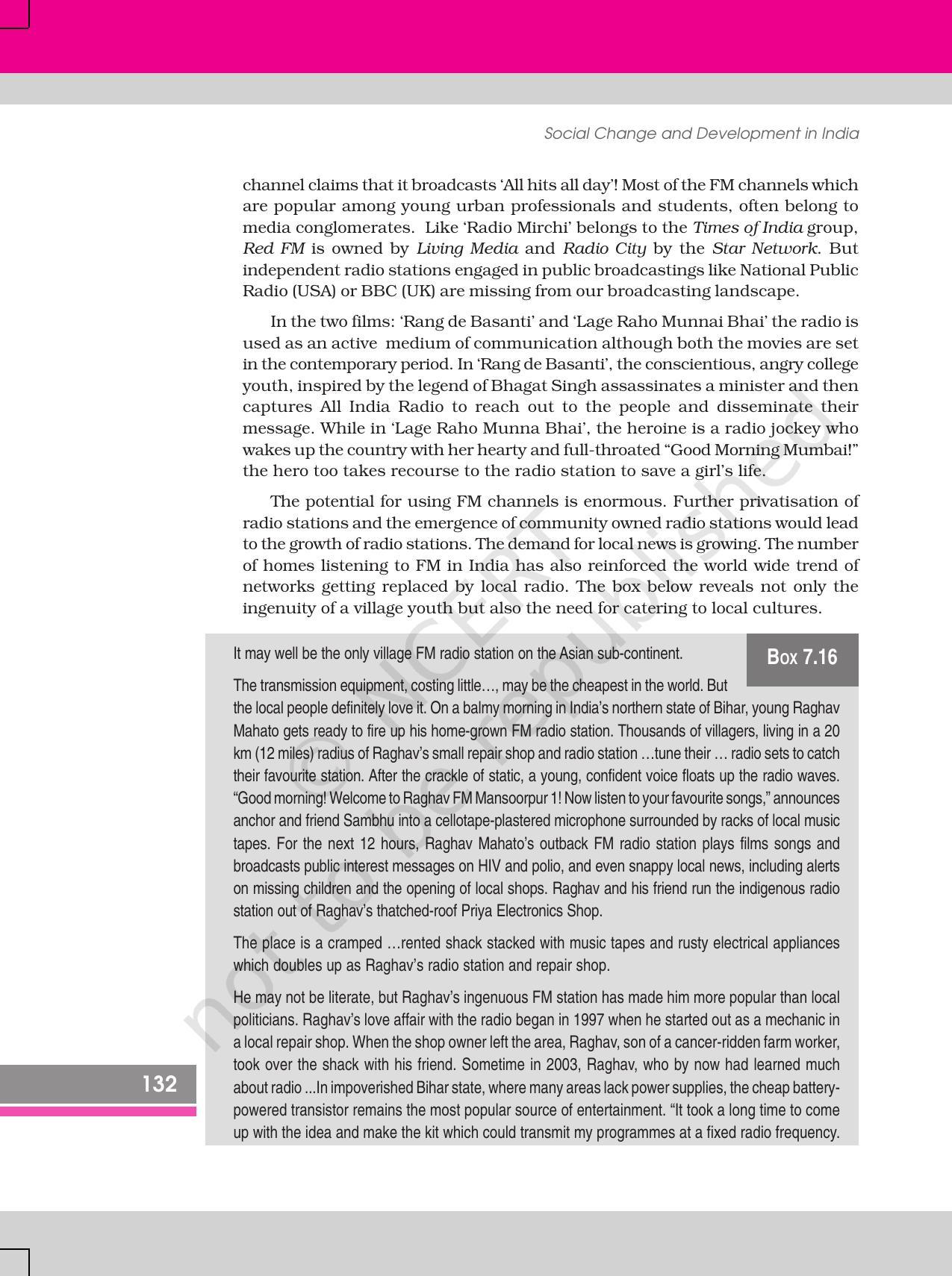 NCERT Book for Class 12 Sociology (Social Change and Development in India) Chapter 7 Mass Media and Communications - Page 20