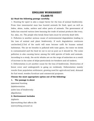 CBSE Worksheets for Class 6 English Practice Assignment 15