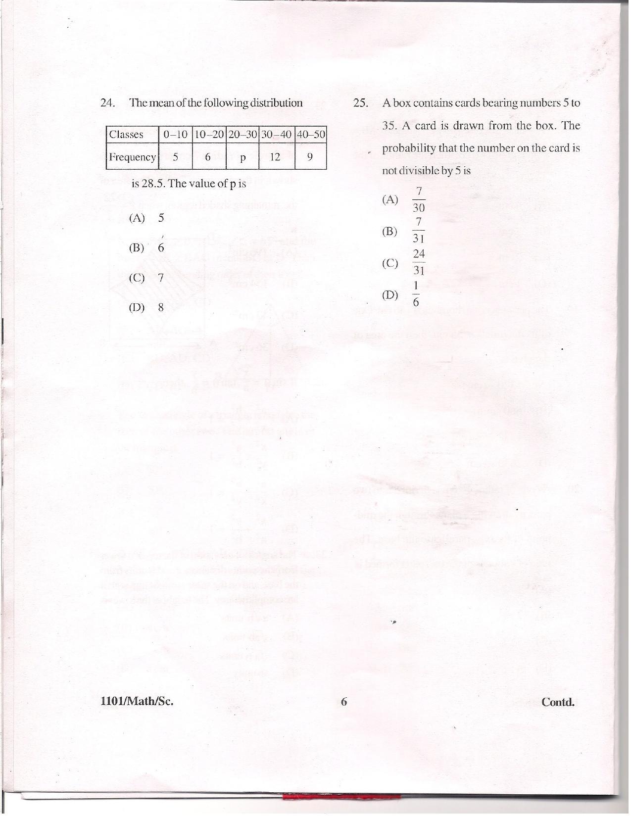 APJEE Mathematics & Science 2011 Question Paper - Page 5