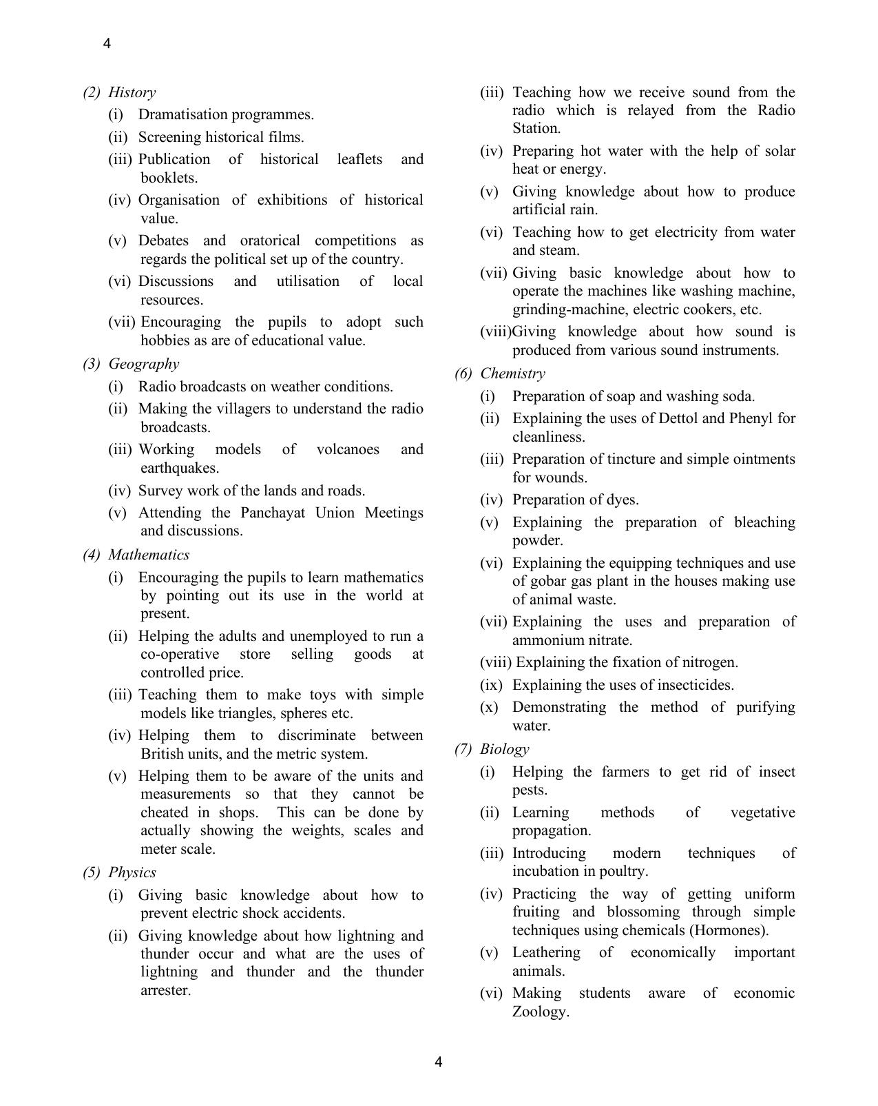 ISC Class XI SUPW 2025 Syllabus - Page 4