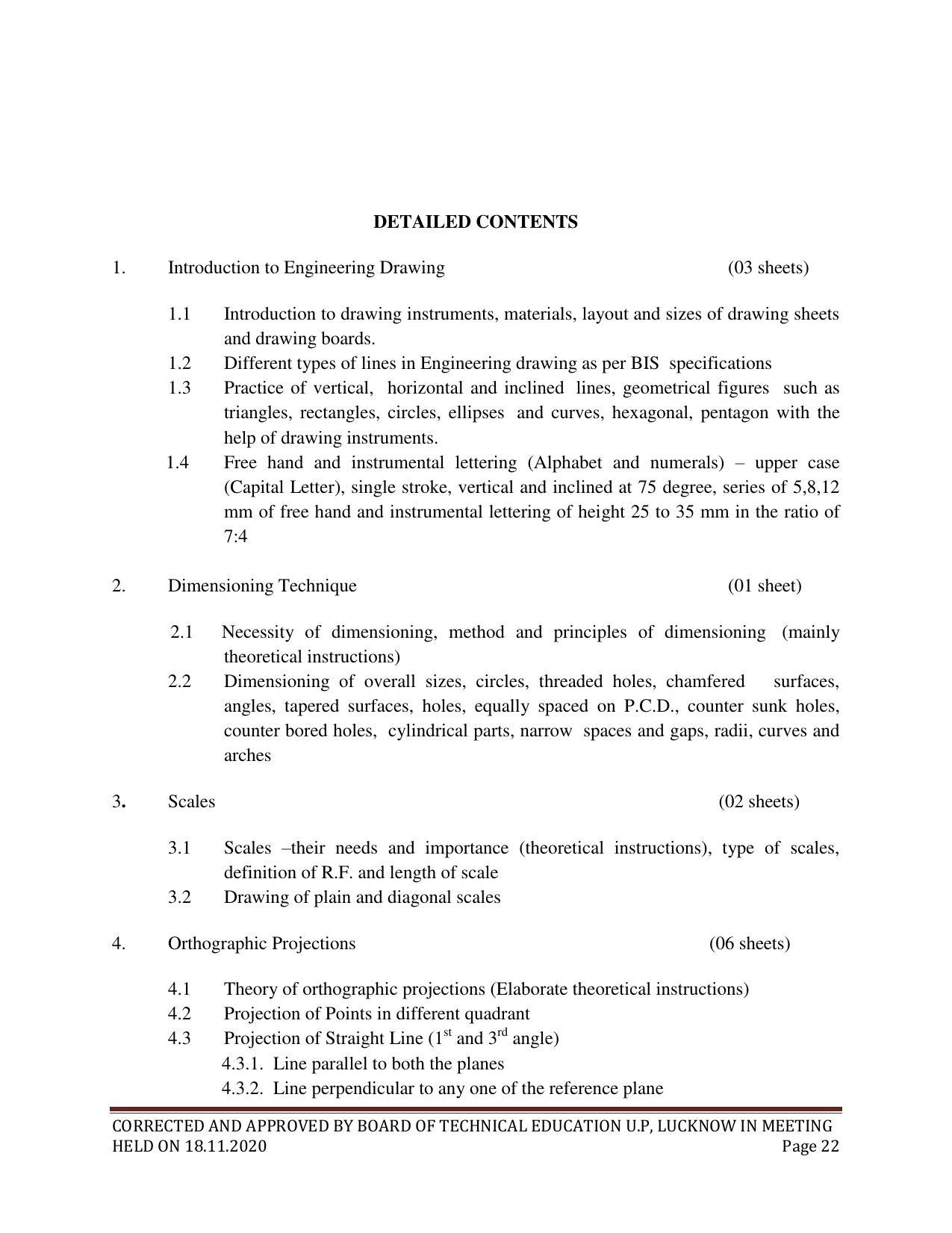 SYLLABUS FOR FIRST SEMESTER SESSION (2020-2021) - SIX SEMESTER DIPLOMA COURSE IN ELECTRICAL AND ELECTRONICS ENGINEERING - Page 22