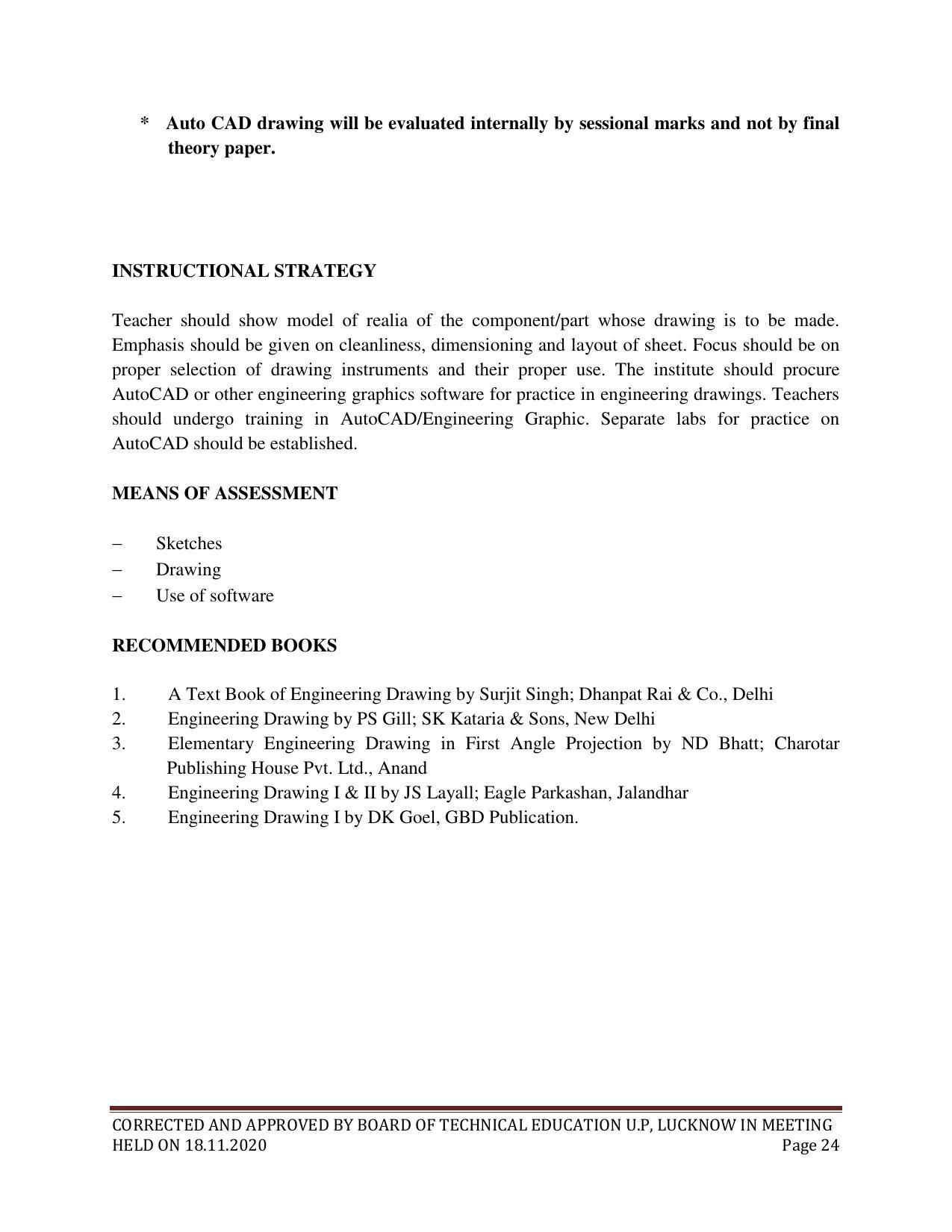 SYLLABUS FOR FIRST SEMESTER SESSION (2020-2021) - SIX SEMESTER DIPLOMA COURSE IN ELECTRICAL AND ELECTRONICS ENGINEERING - Page 24