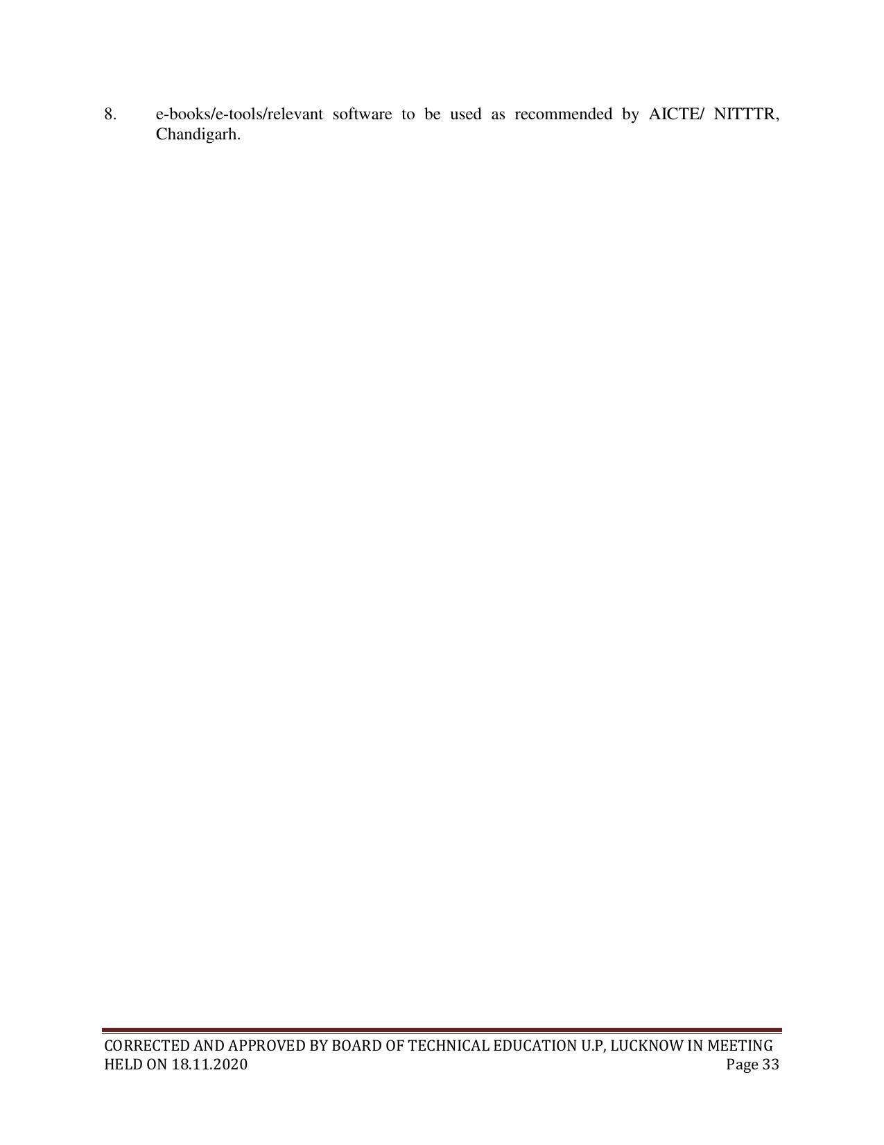 SYLLABUS FOR FIRST SEMESTER SESSION (2020-2021) - SIX SEMESTER DIPLOMA COURSE IN ELECTRICAL AND ELECTRONICS ENGINEERING - Page 33