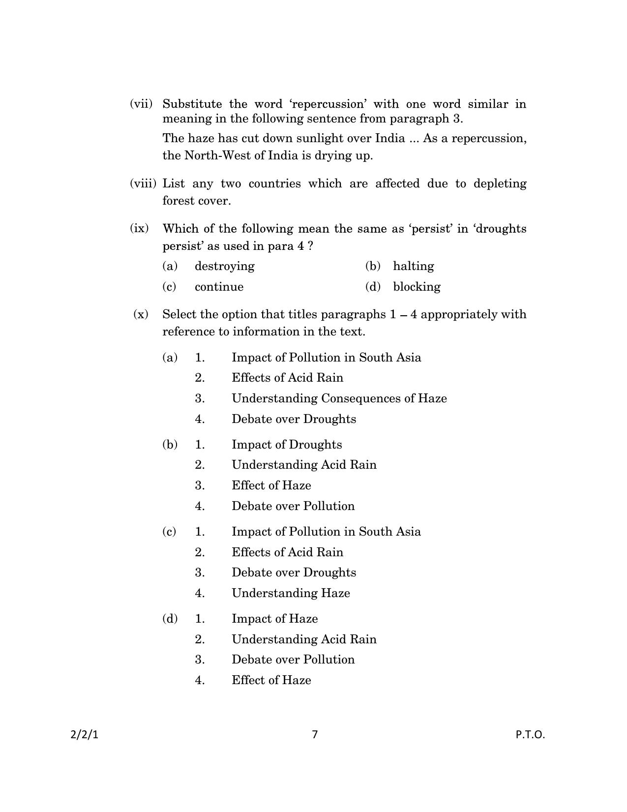 CBSE Class 10 2-2-1_English Language And Literature 2023 Question Paper - Page 7