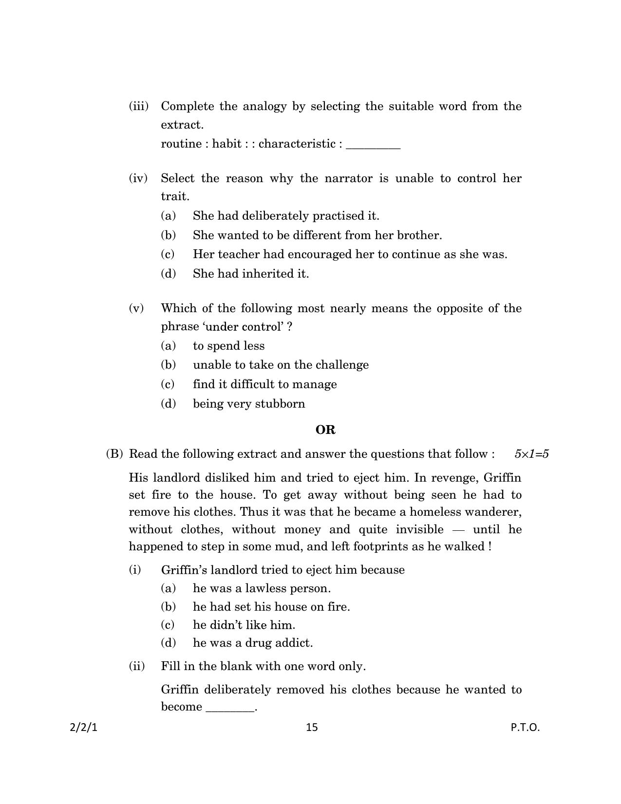 CBSE Class 10 2-2-1_English Language And Literature 2023 Question Paper - Page 15