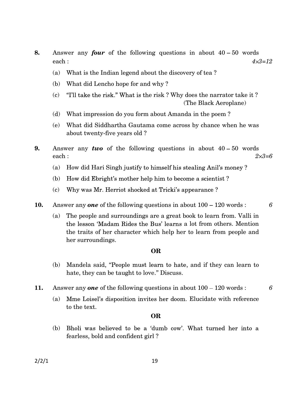 CBSE Class 10 2-2-1_English Language And Literature 2023 Question Paper - Page 19