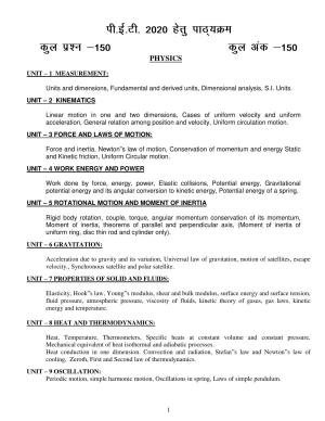 CG PET Syllabus