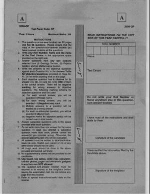 JAM 2008: GP Question Paper
