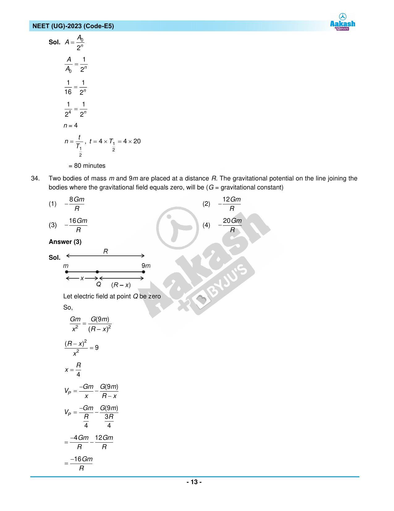 NEET 2023 Question Paper E5 - Page 13