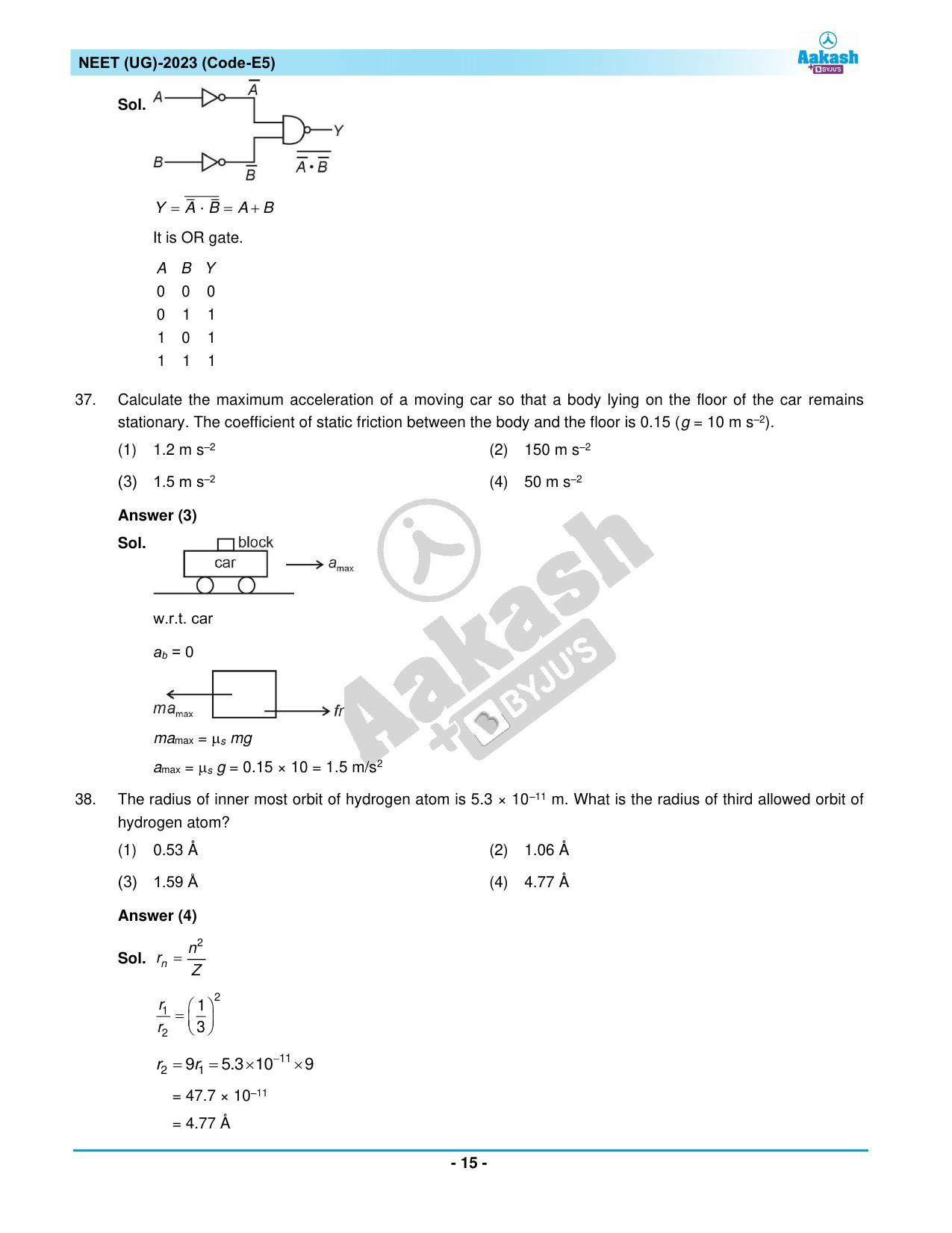 NEET 2023 Question Paper E5 - Page 15