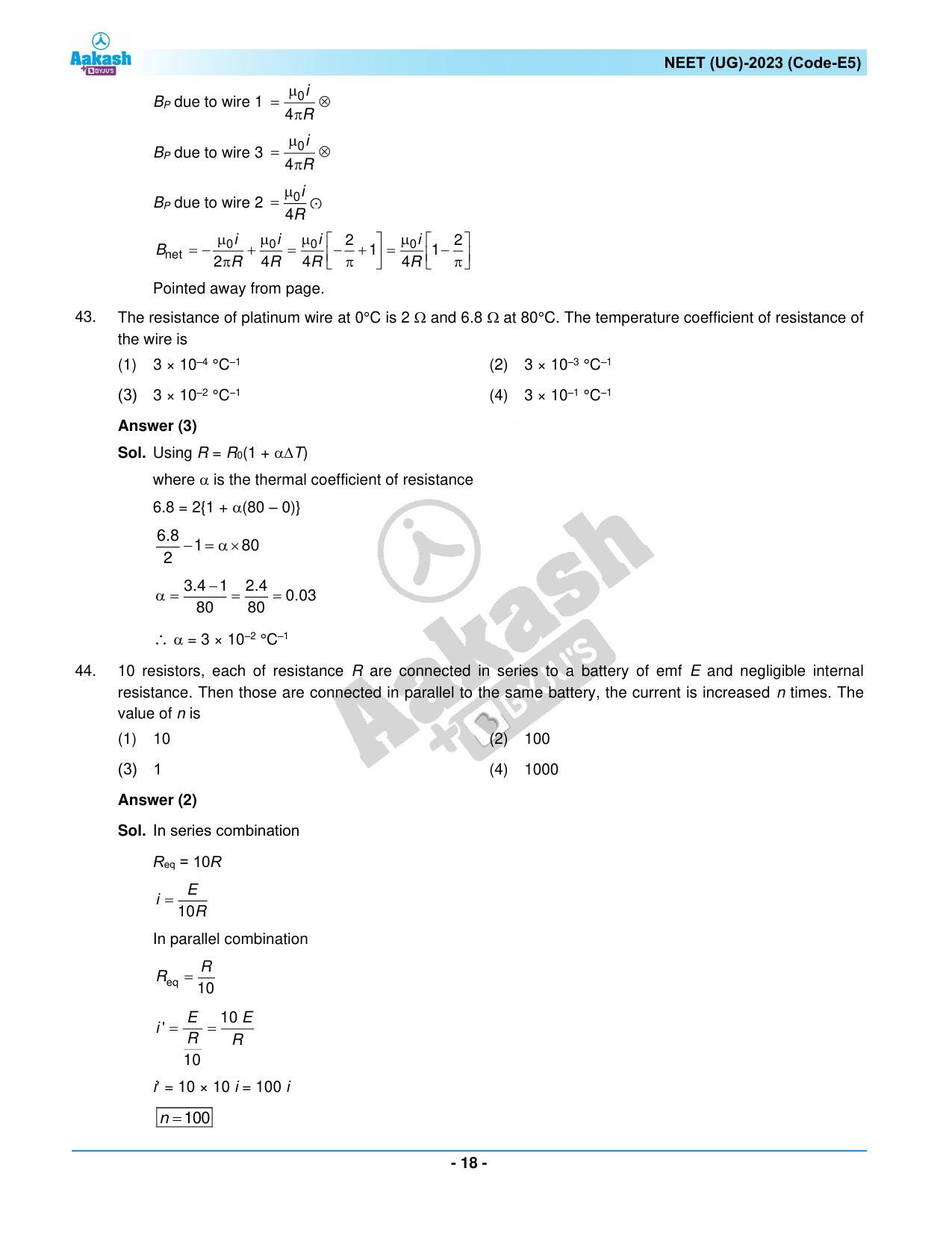 NEET 2023 Question Paper E5 - Page 18