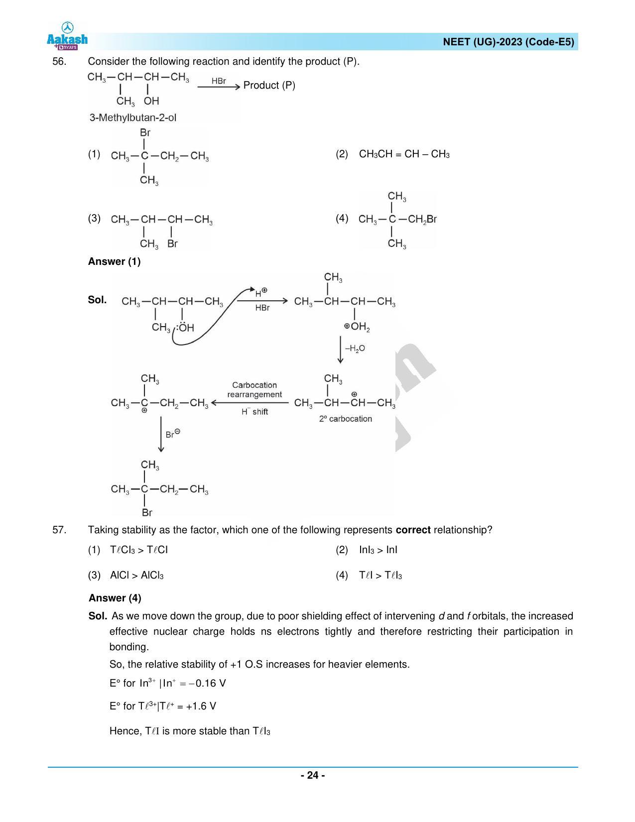 NEET 2023 Question Paper E5 - Page 24
