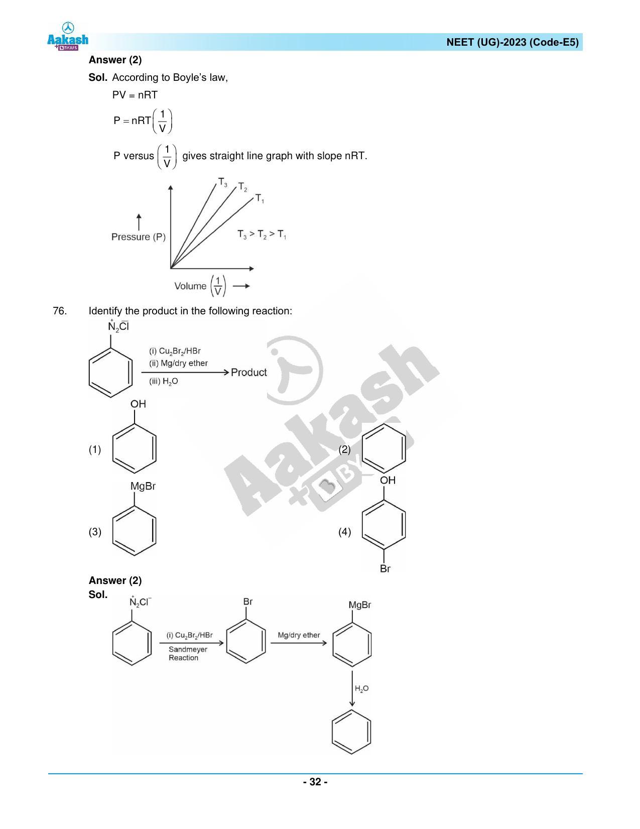 NEET 2023 Question Paper E5 - Page 32