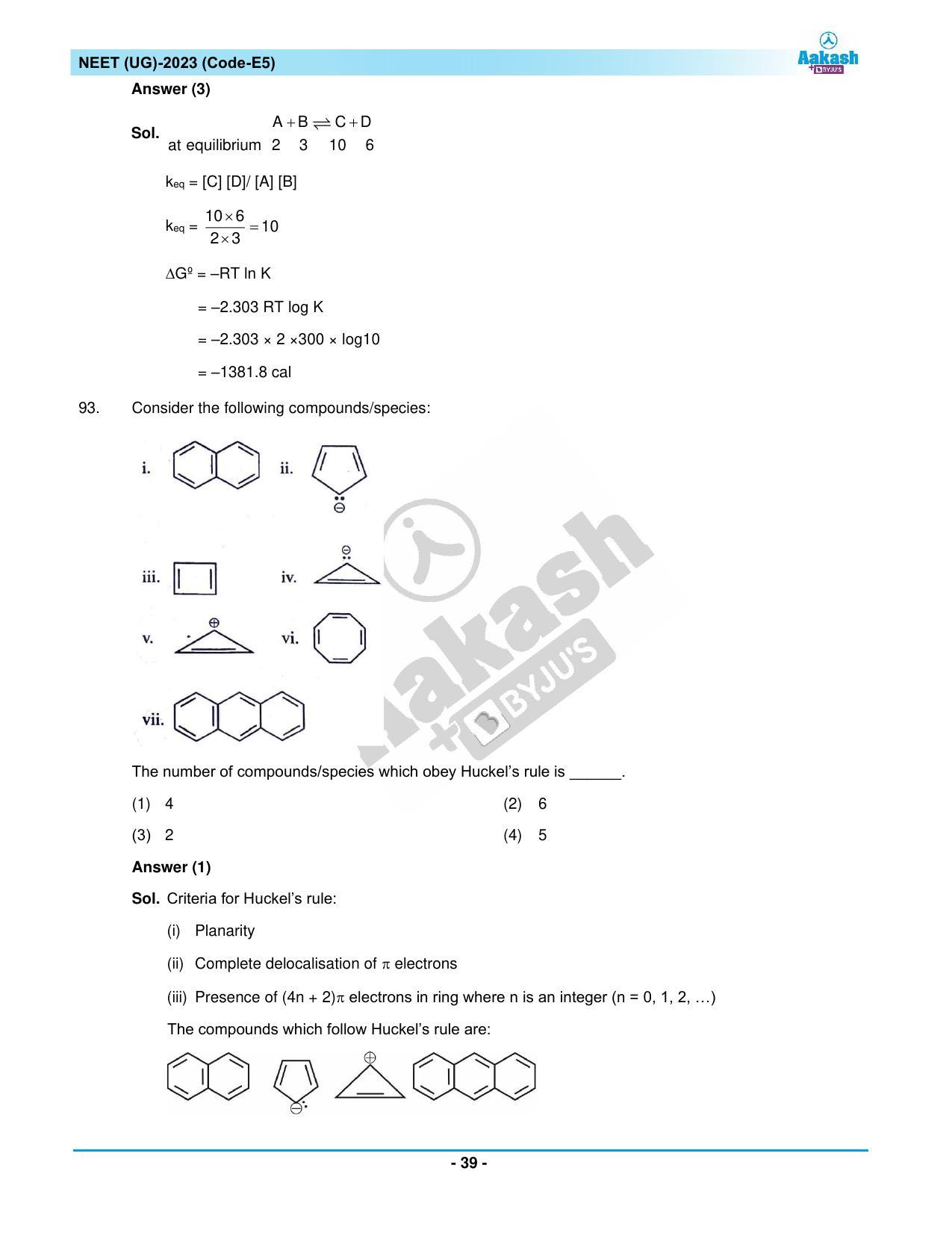 NEET 2023 Question Paper E5 - Page 39