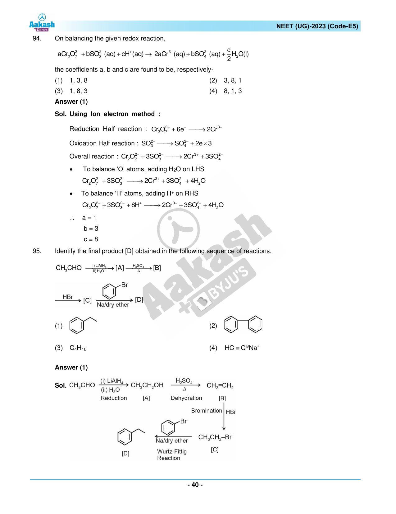 NEET 2023 Question Paper E5 - Page 40
