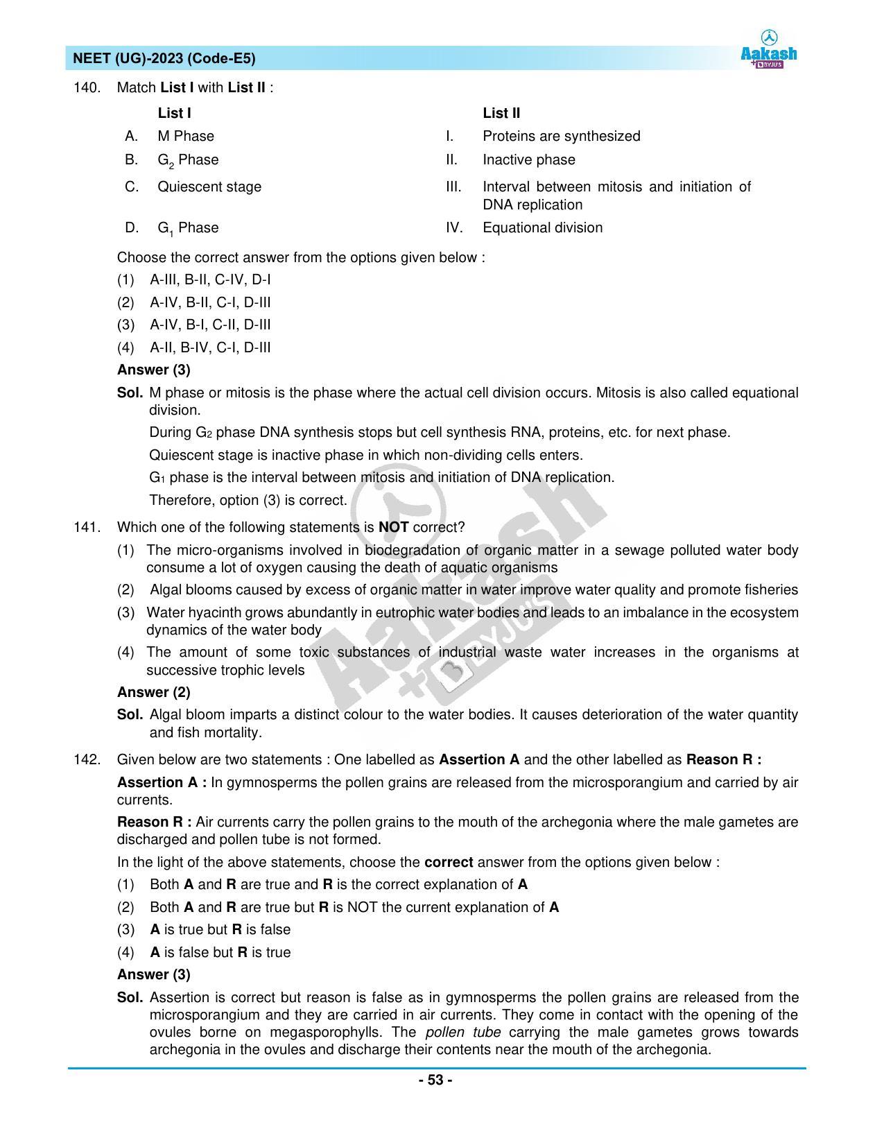 NEET 2023 Question Paper E5 - Page 53