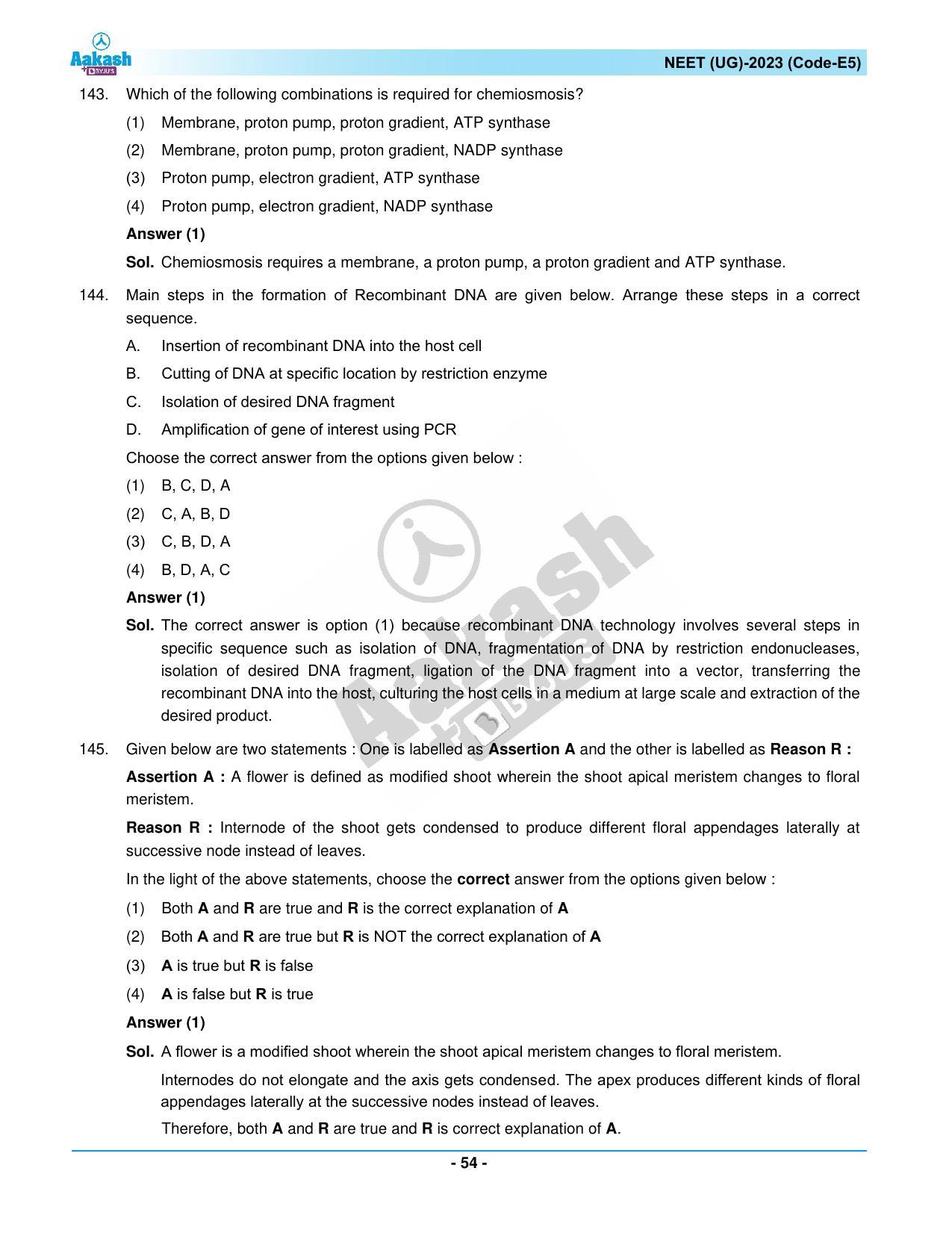NEET 2023 Question Paper E5 - Page 54