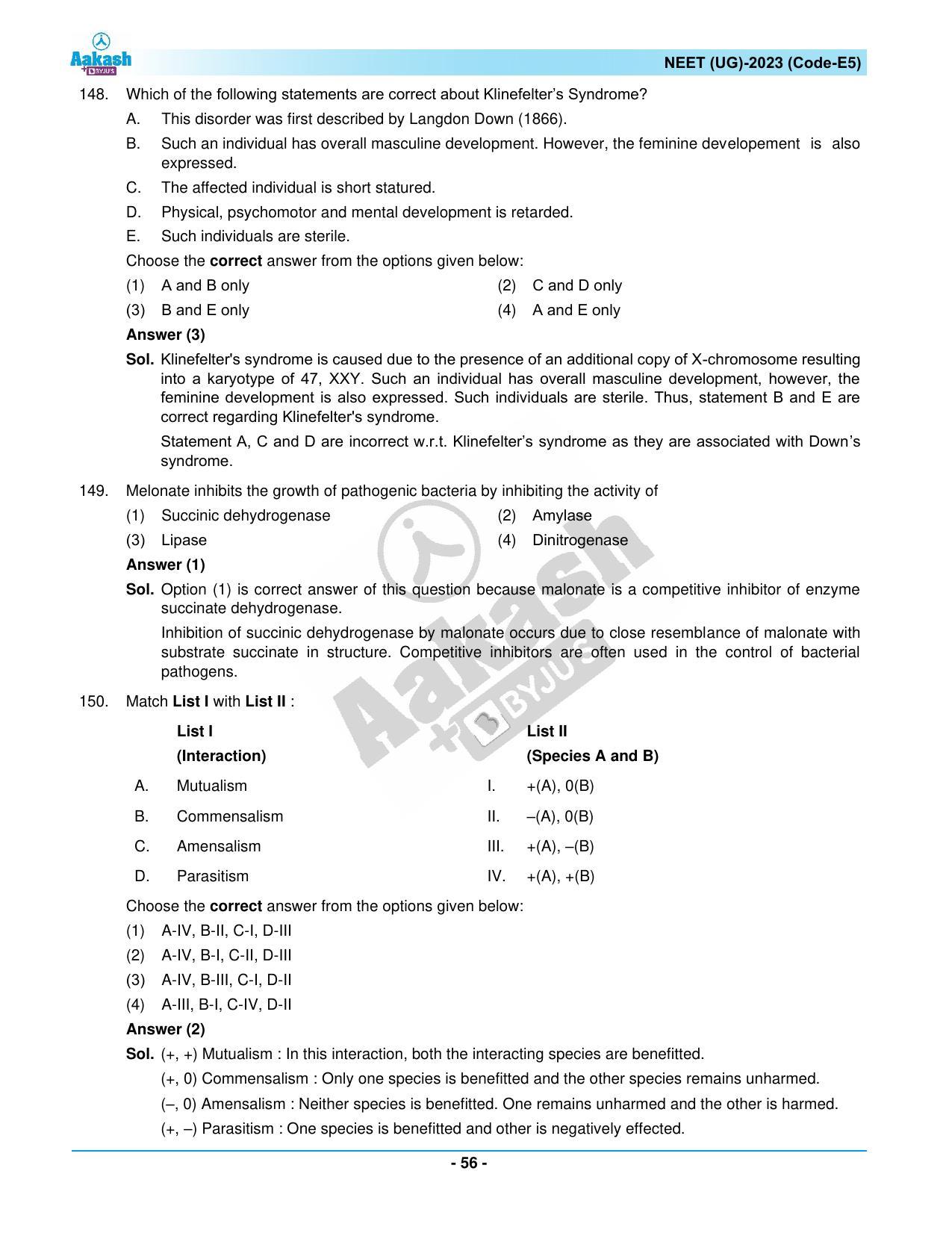 NEET 2023 Question Paper E5 - Page 56