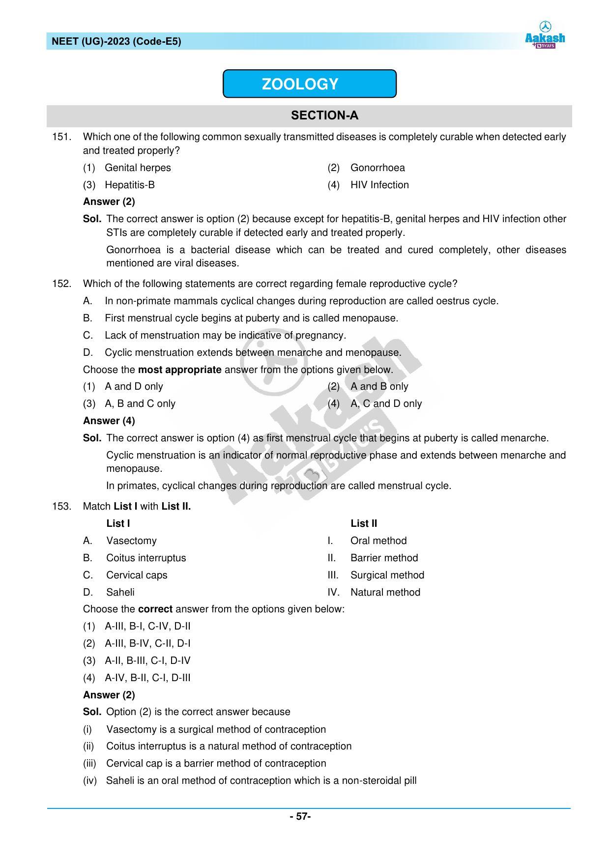 NEET 2023 Question Paper E5 - Page 57