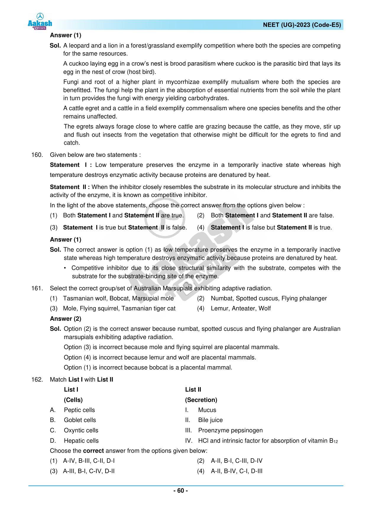 NEET 2023 Question Paper E5 - Page 60