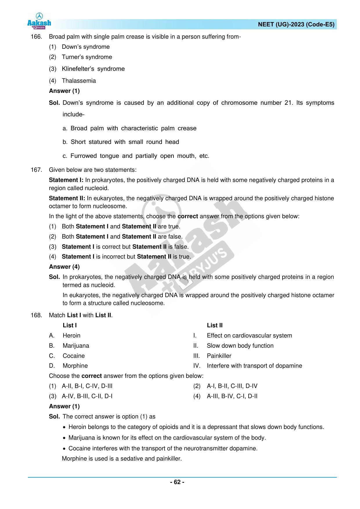 NEET 2023 Question Paper E5 - Page 62