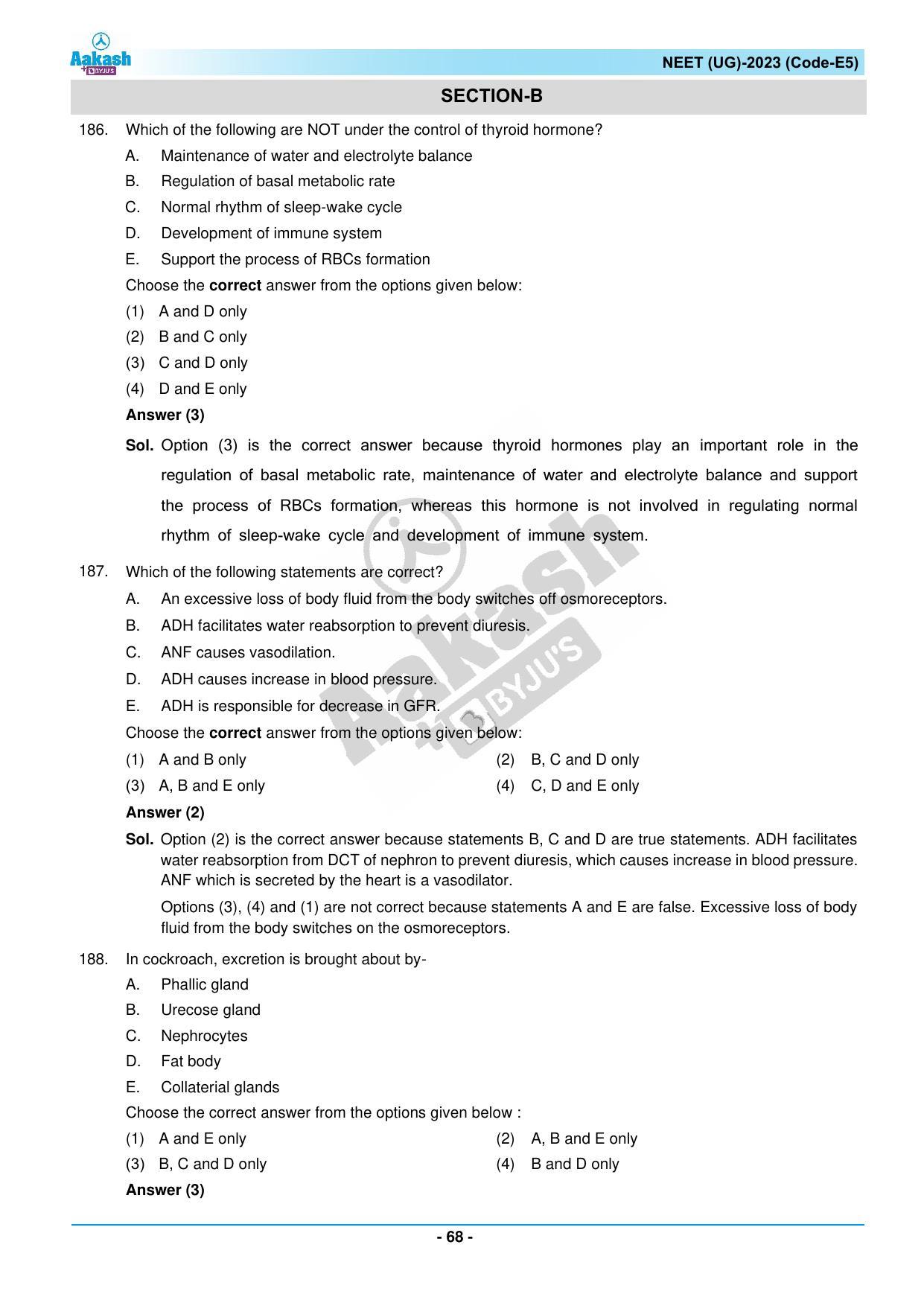 NEET 2023 Question Paper E5 - Page 68