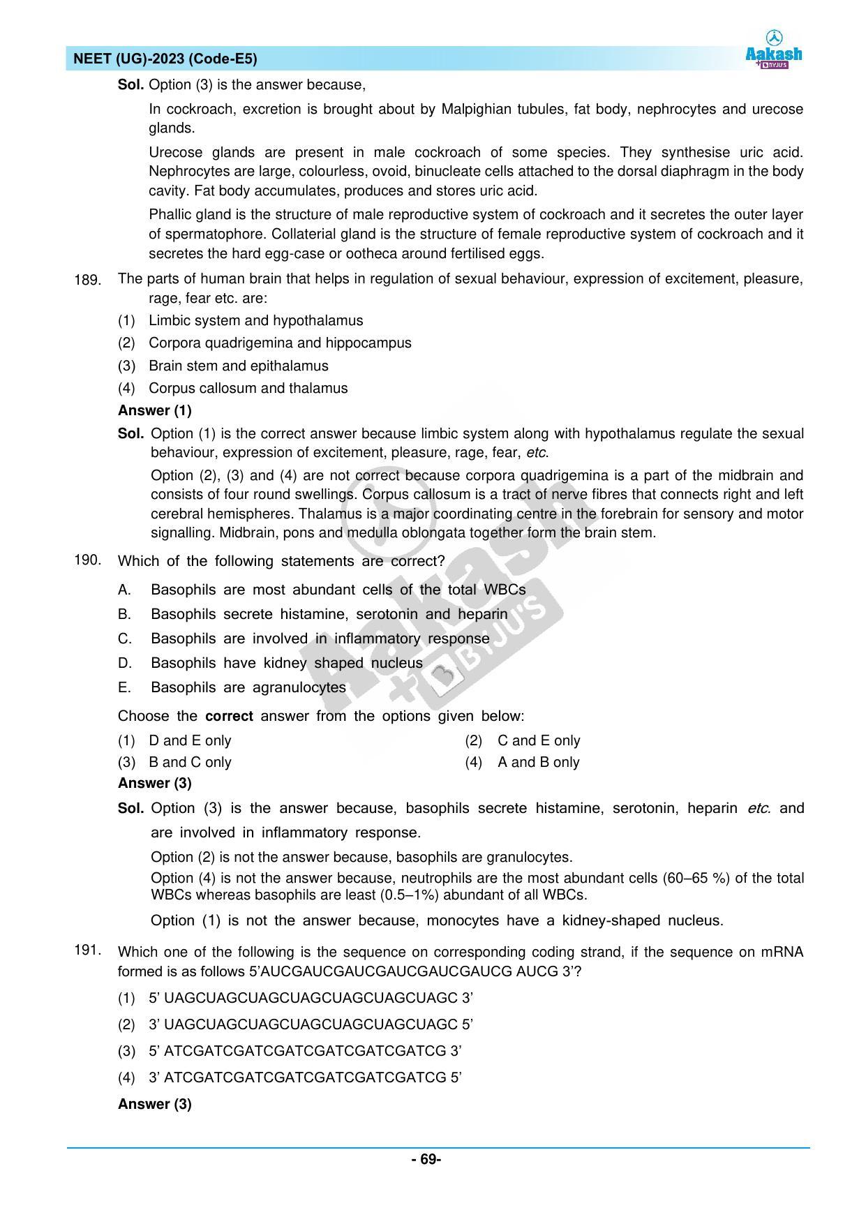 NEET 2023 Question Paper E5 - Page 69