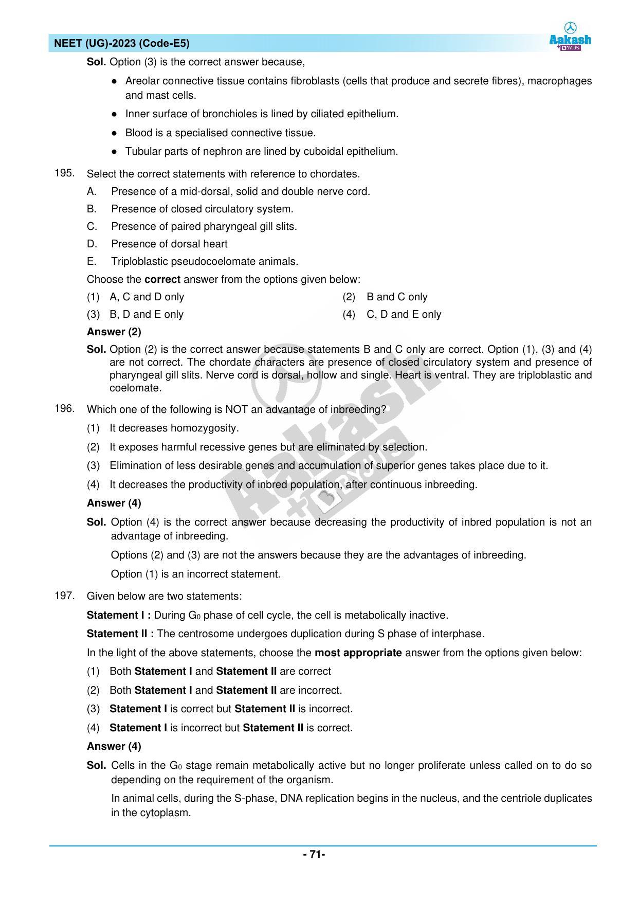 NEET 2023 Question Paper E5 - Page 71