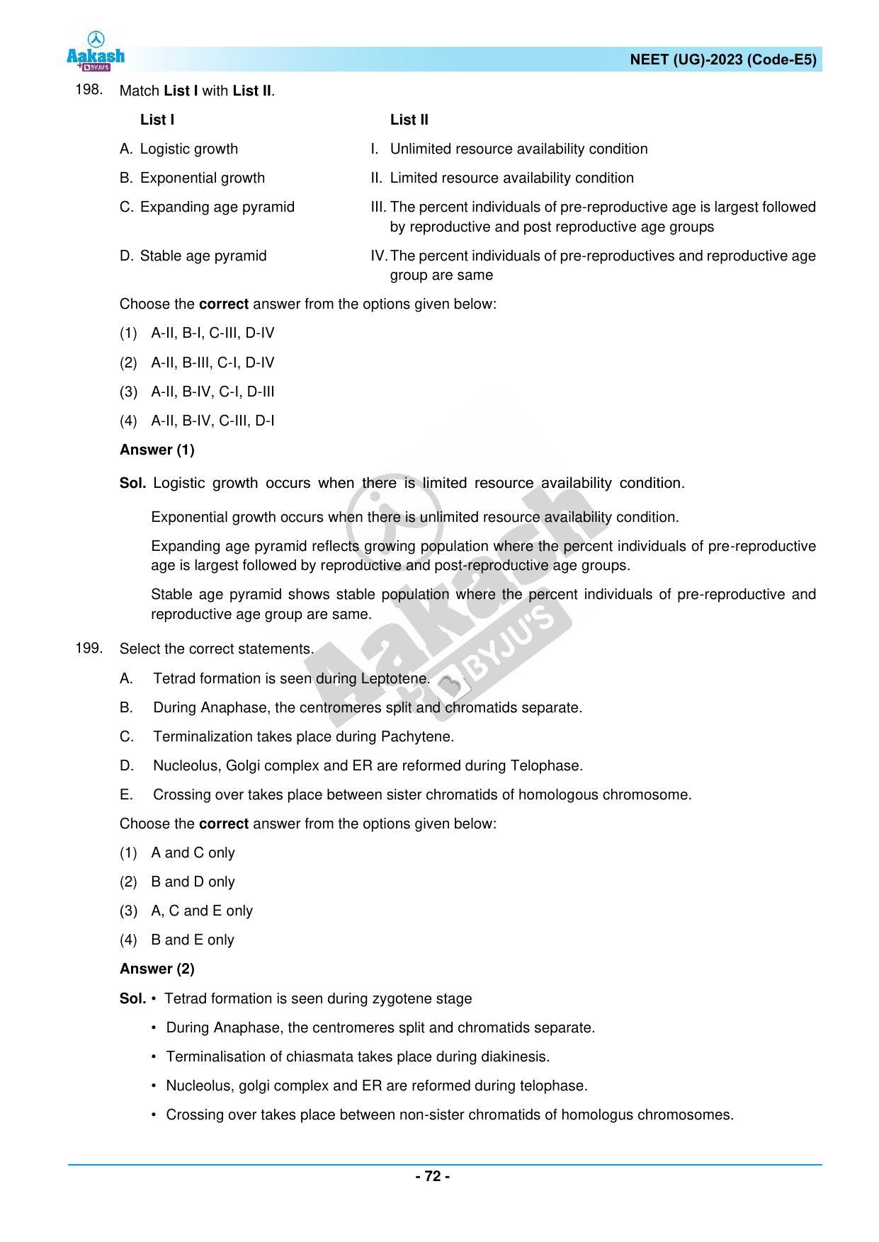 NEET 2023 Question Paper E5 - Page 72
