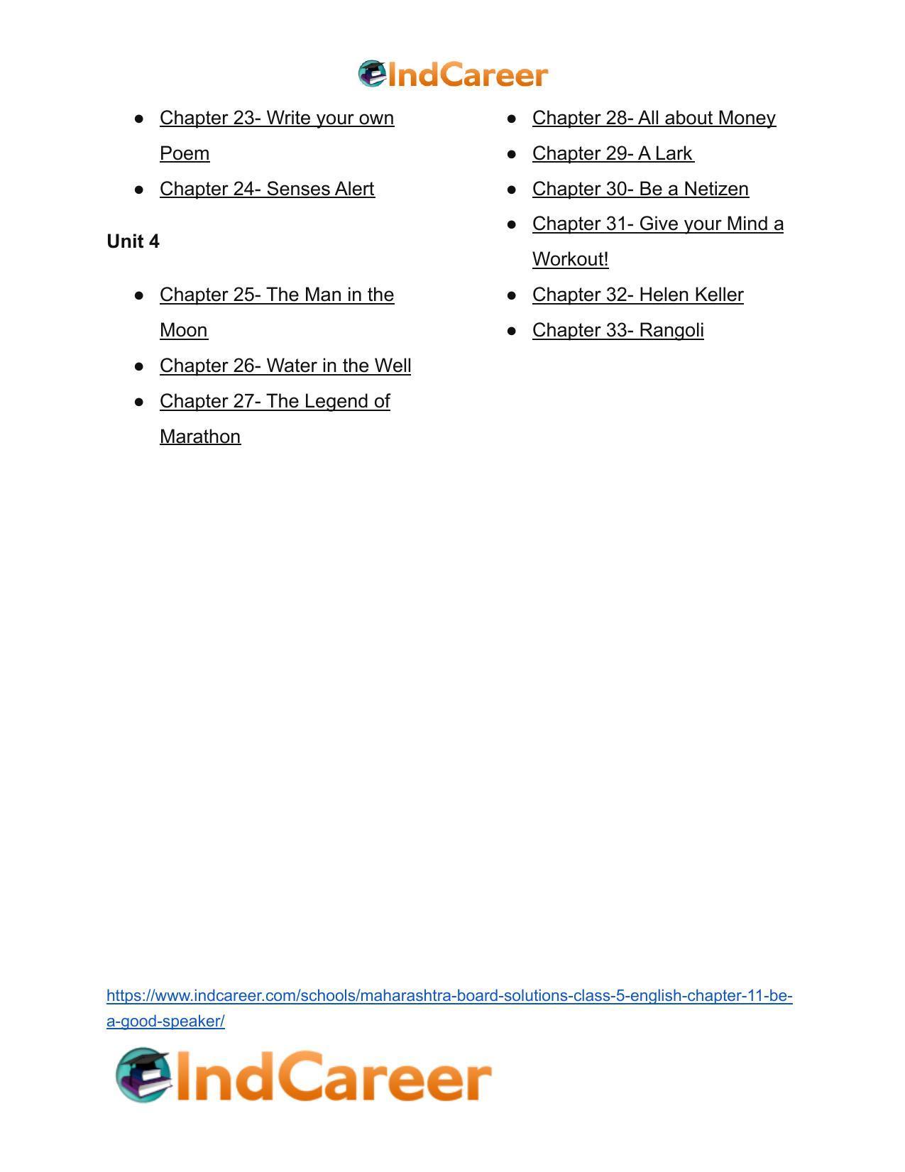 Maharashtra Board Solutions Class 5-English: Chapter 11- Be a Good Speaker - Page 9