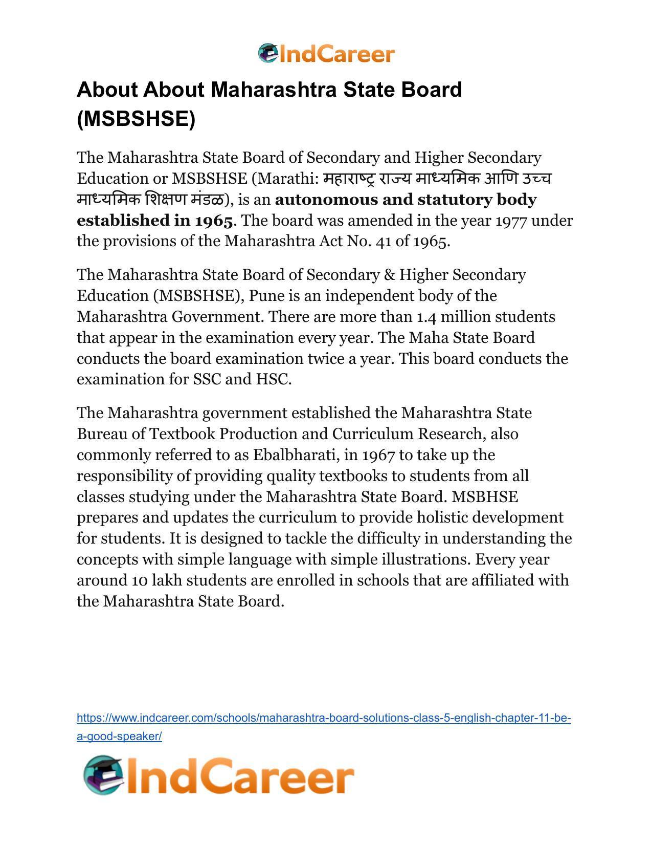 Maharashtra Board Solutions Class 5-English: Chapter 11- Be a Good Speaker - Page 10