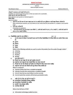 HPBOSE Class 9th ITES Sample Question Papers 2025