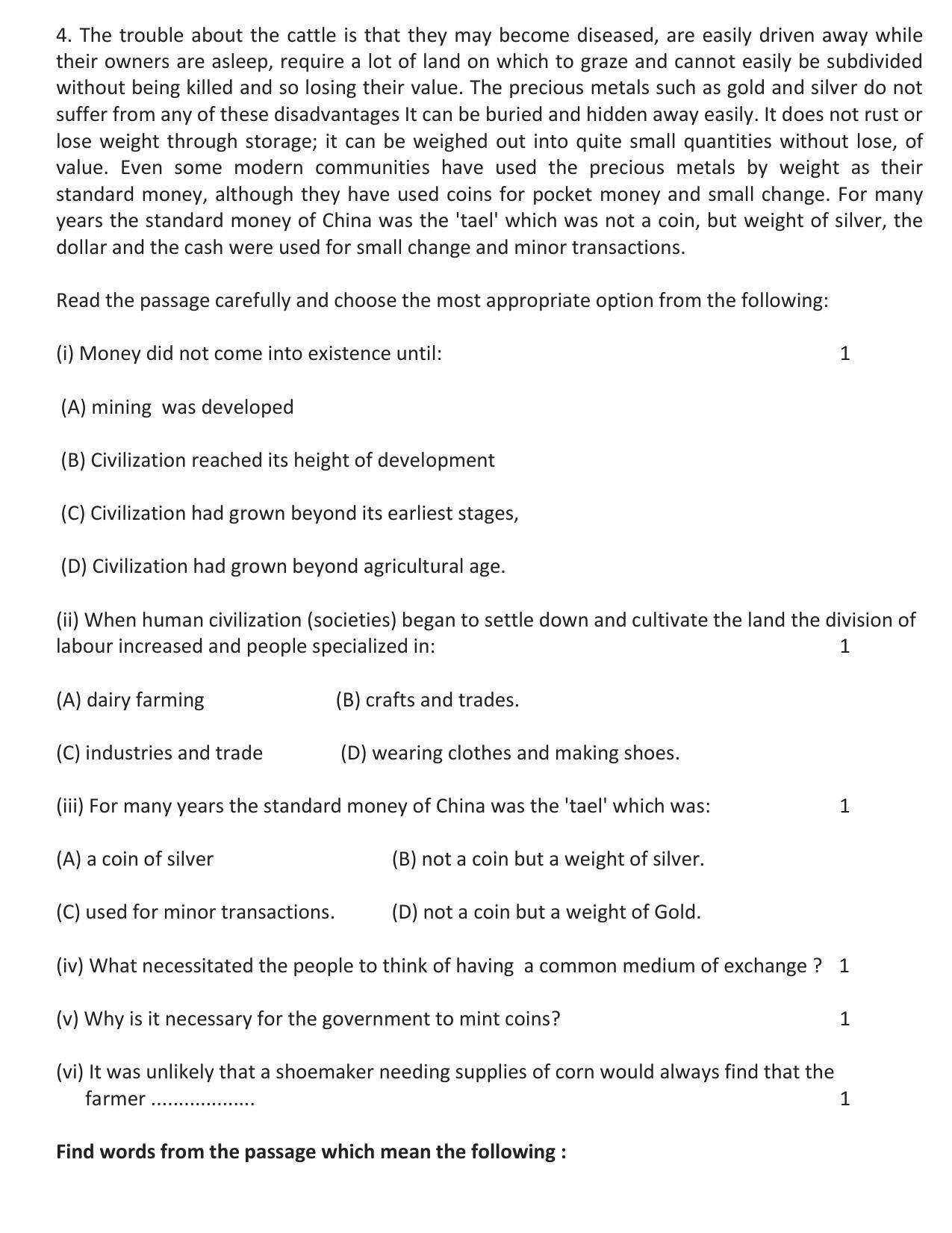 RBSE 2023 CLASS 12 English Literature Model Paper - Page 5