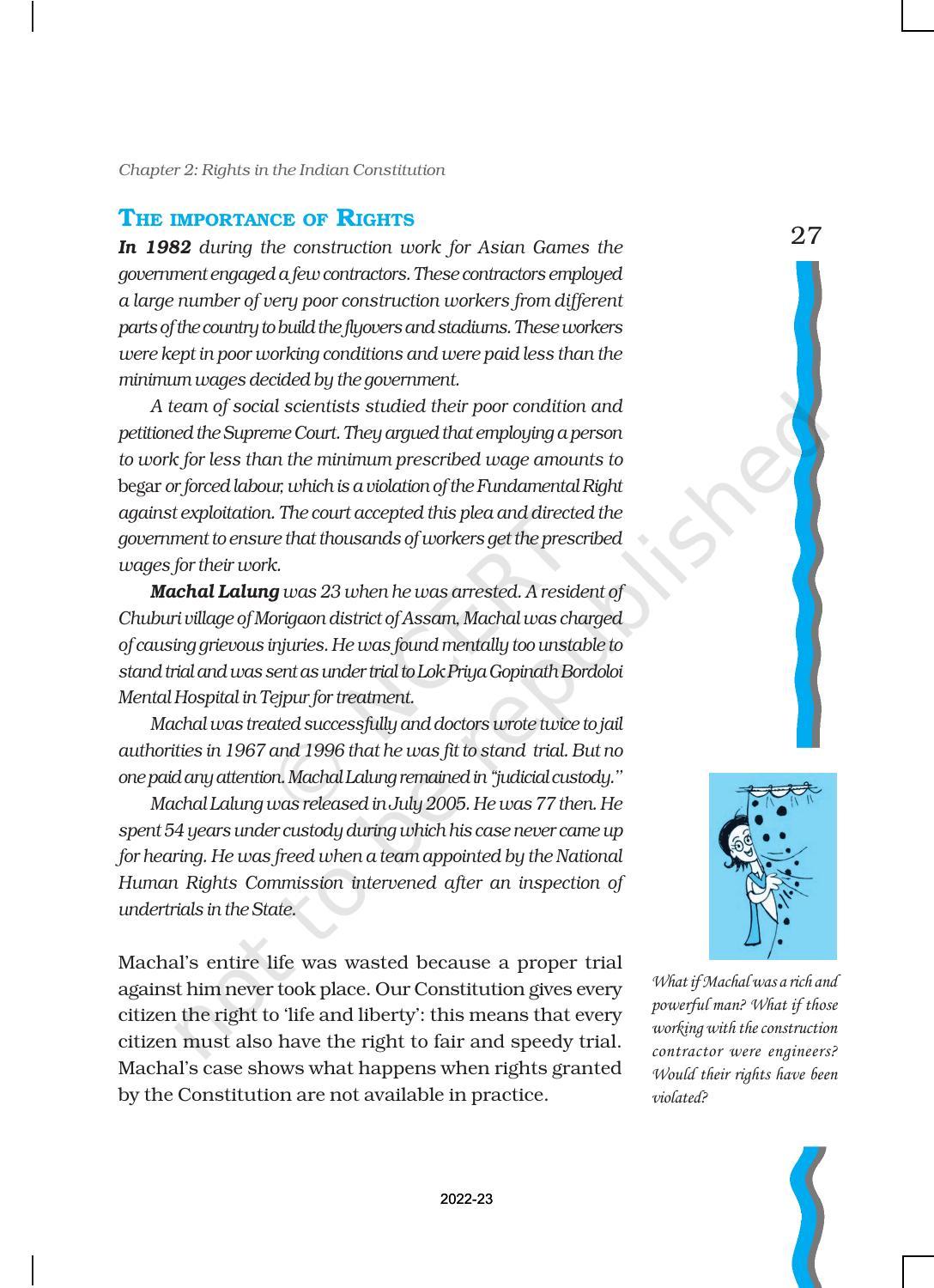 NCERT Book for Class 11 Political Science (Indian Constitution at Work) Chapter 2 Rights in the Indian Constitution - Page 2
