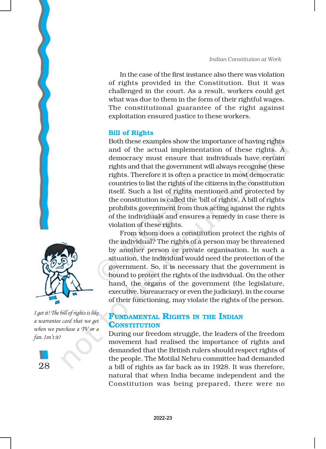 NCERT Book for Class 11 Political Science (Indian Constitution at Work) Chapter 2 Rights in the Indian Constitution - Page 3