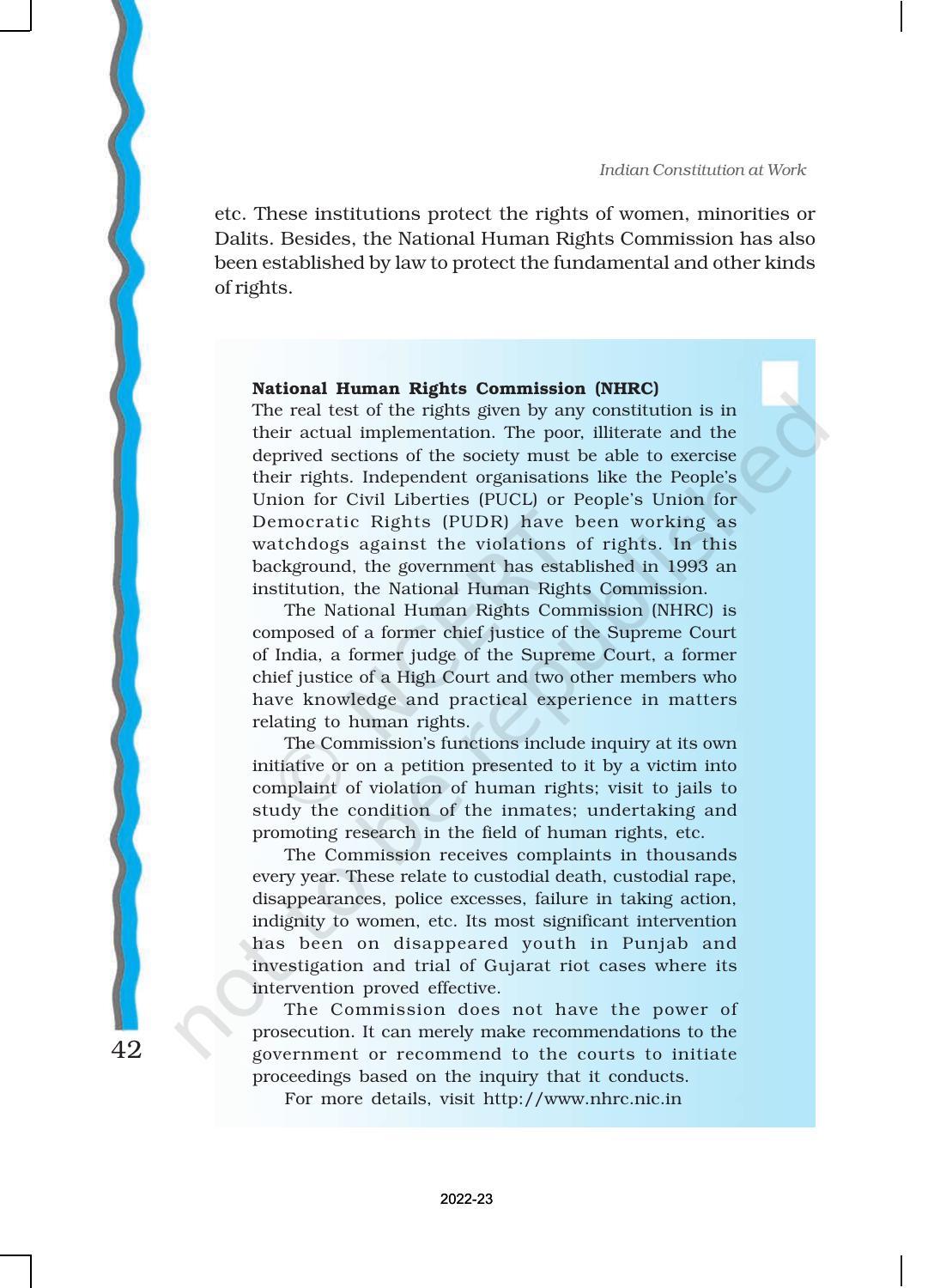 NCERT Book for Class 11 Political Science (Indian Constitution at Work) Chapter 2 Rights in the Indian Constitution - Page 17