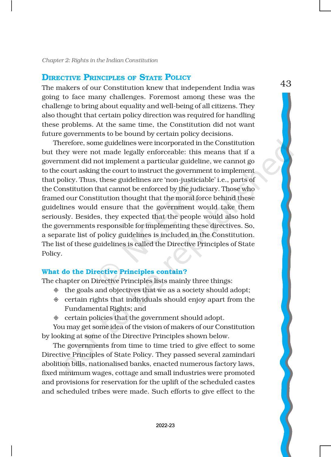NCERT Book for Class 11 Political Science (Indian Constitution at Work) Chapter 2 Rights in the Indian Constitution - Page 18